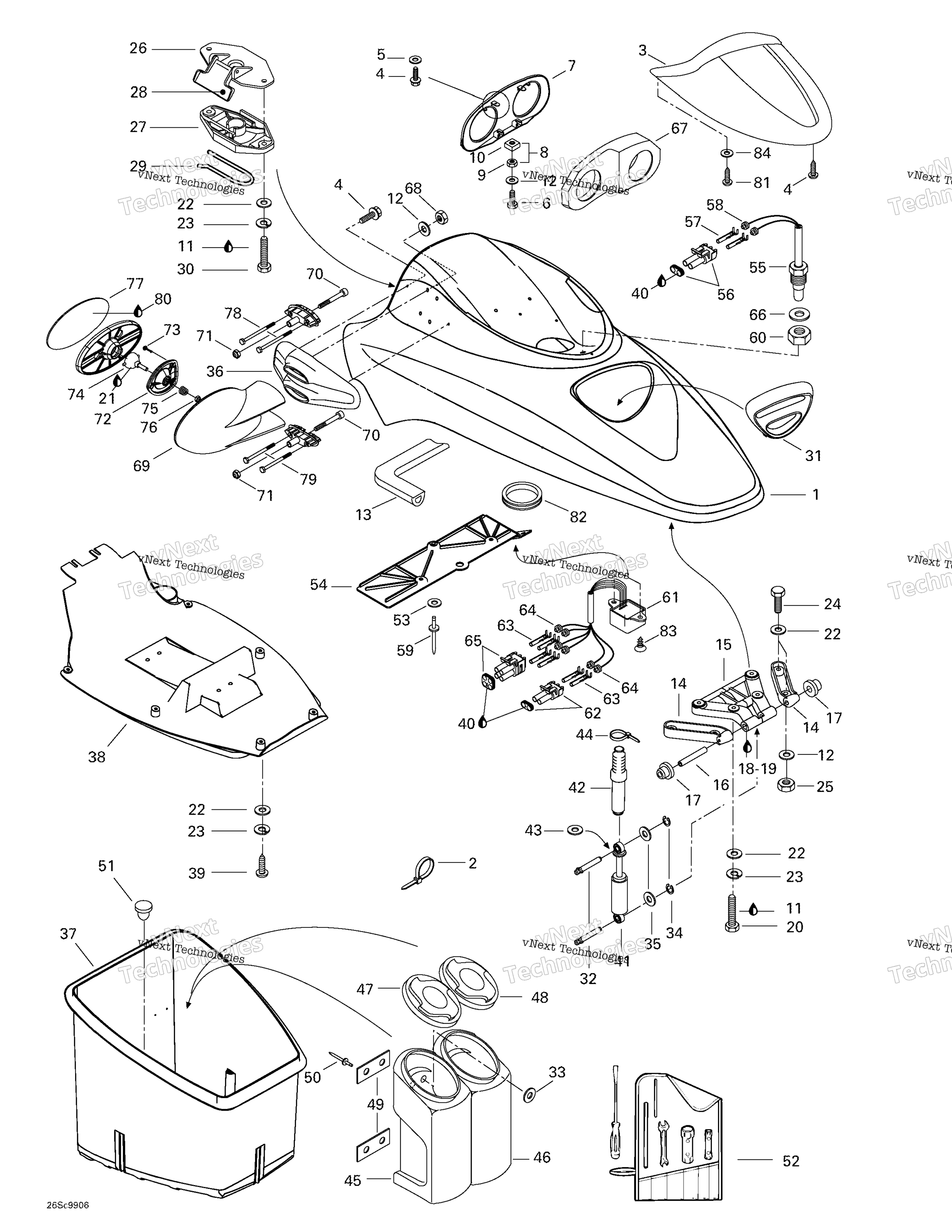 Передняя часть Storage Compartment