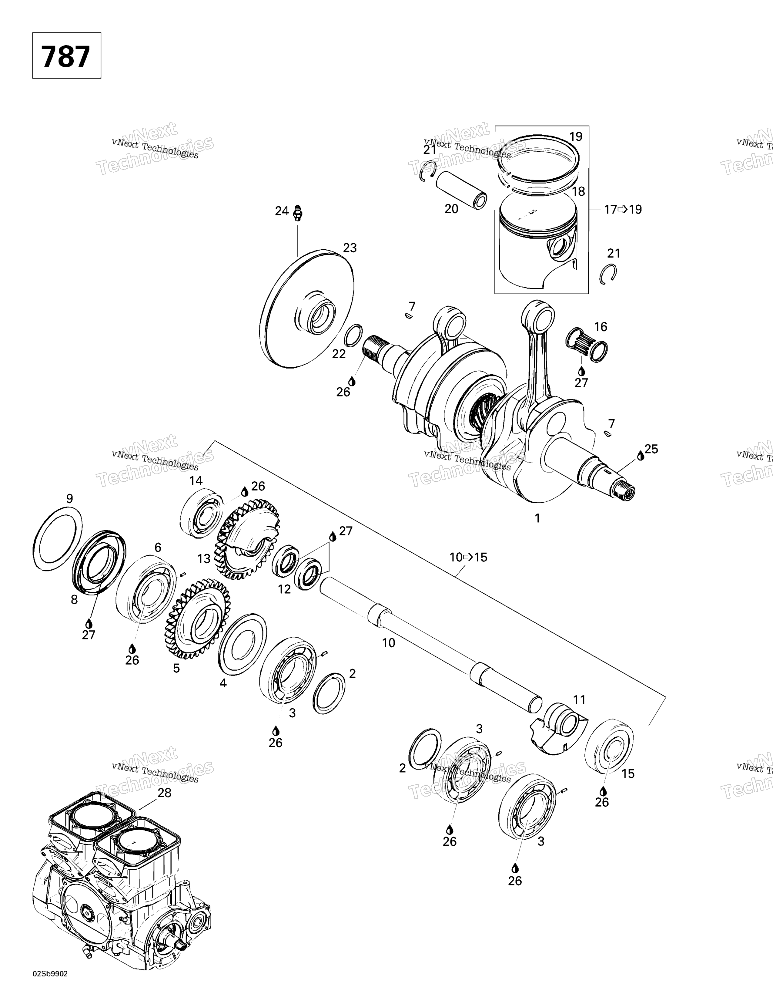 Коленчатый вал And Pistons (787)