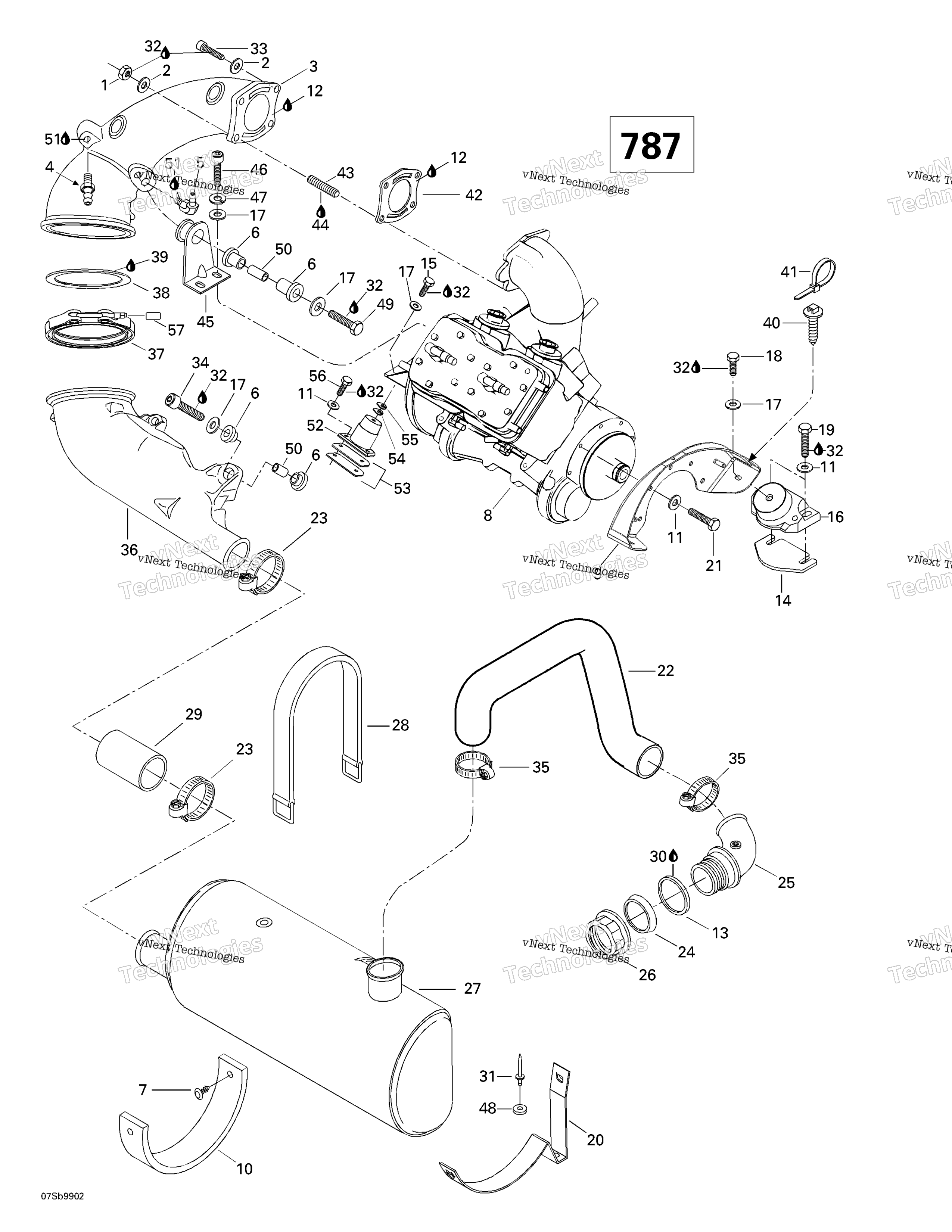 Двигатель Support And Muffler (787)
