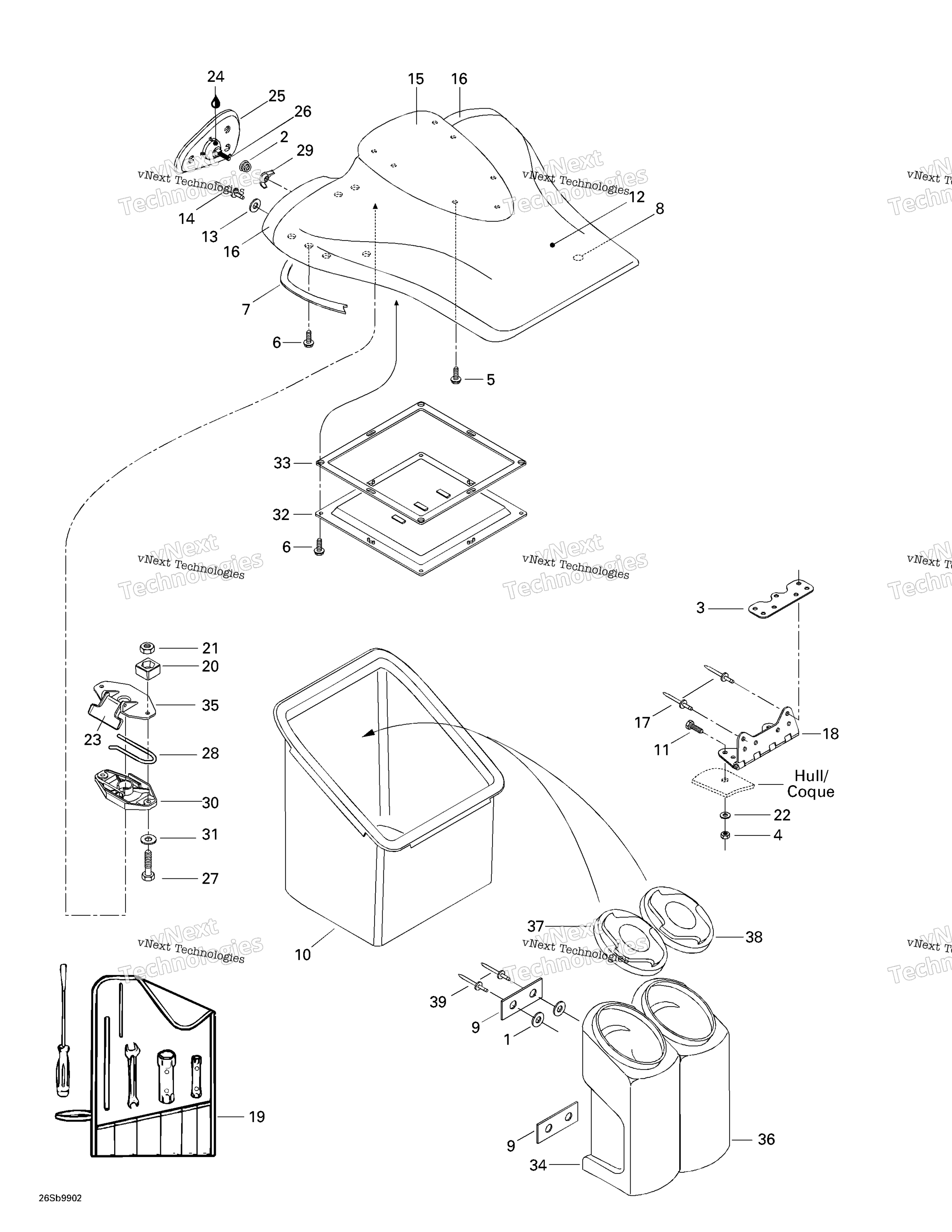 Передняя часть Storage Compartment