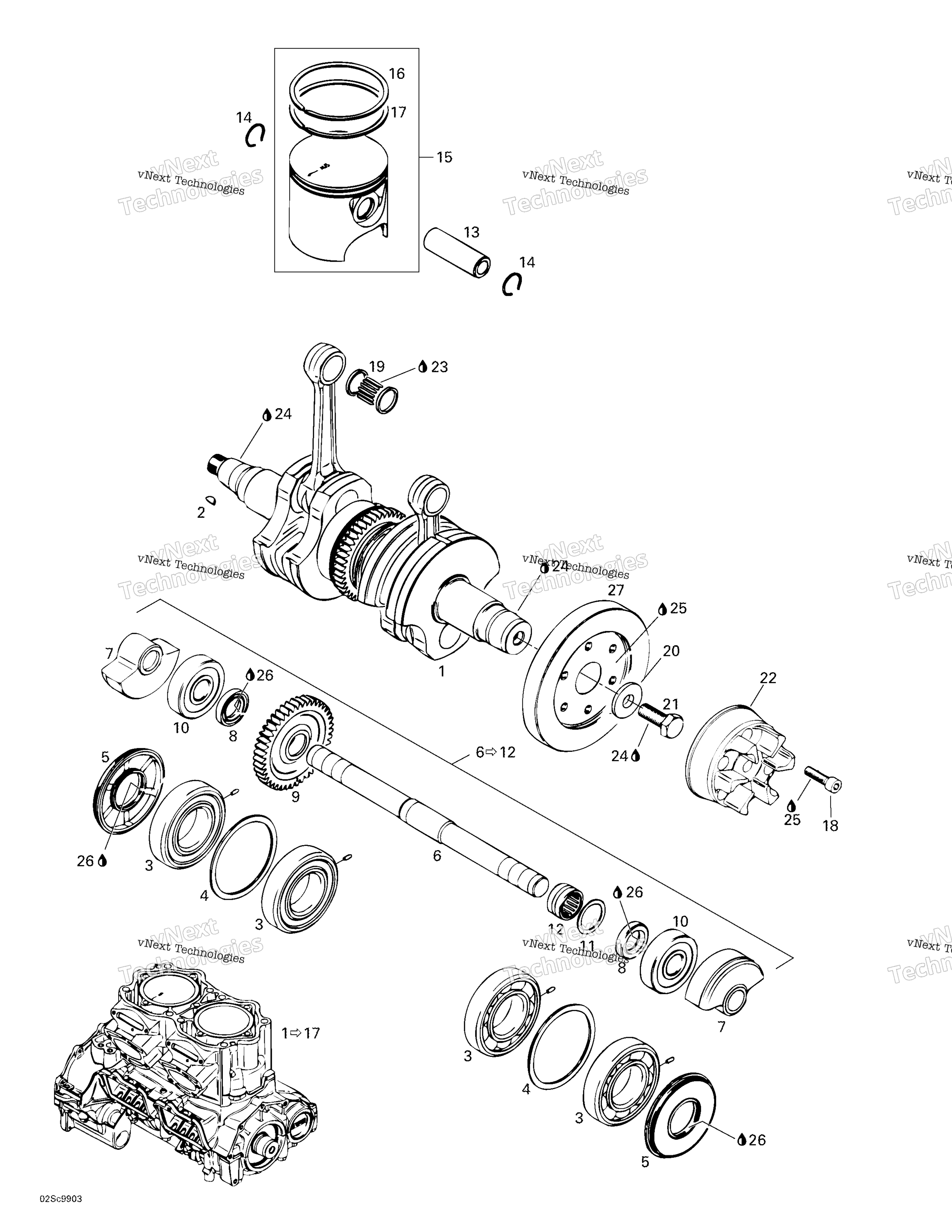 Коленчатый вал And Pistons