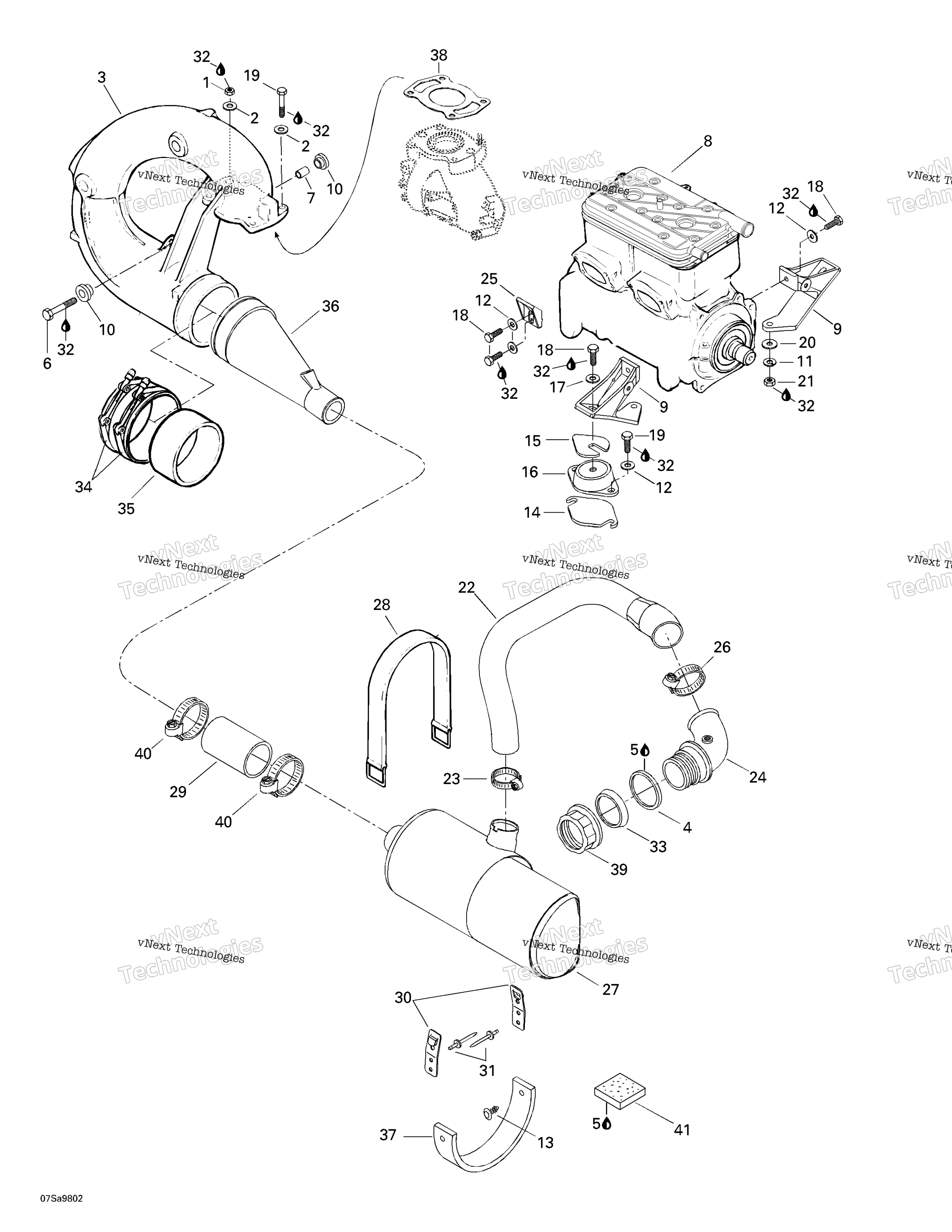 Двигатель Support And Muffler