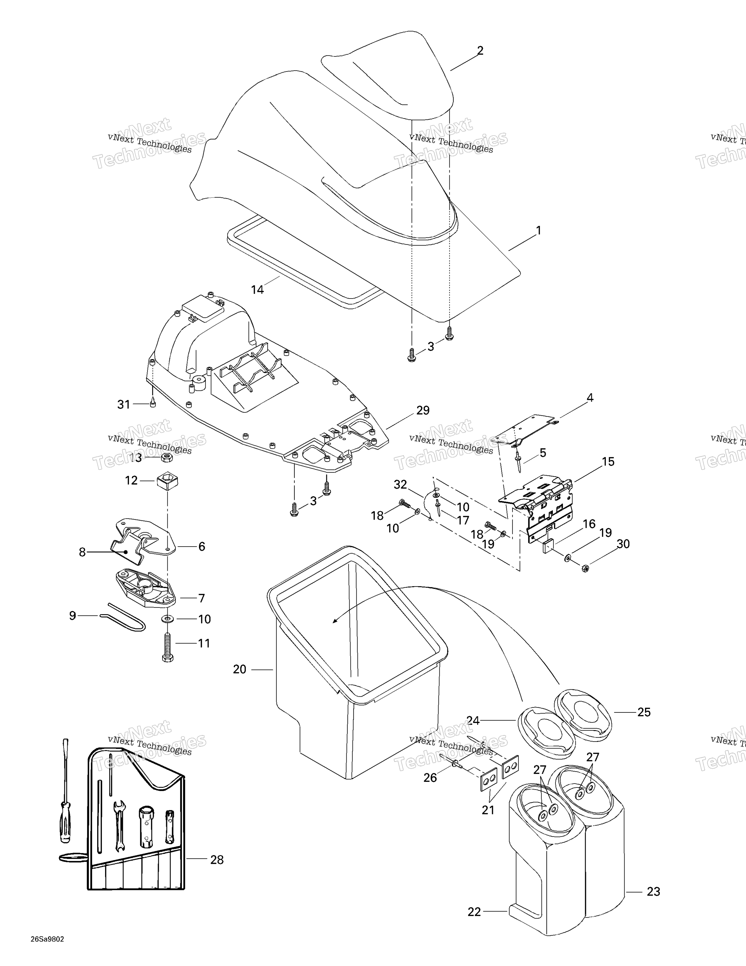 Передняя часть Storage Compartment
