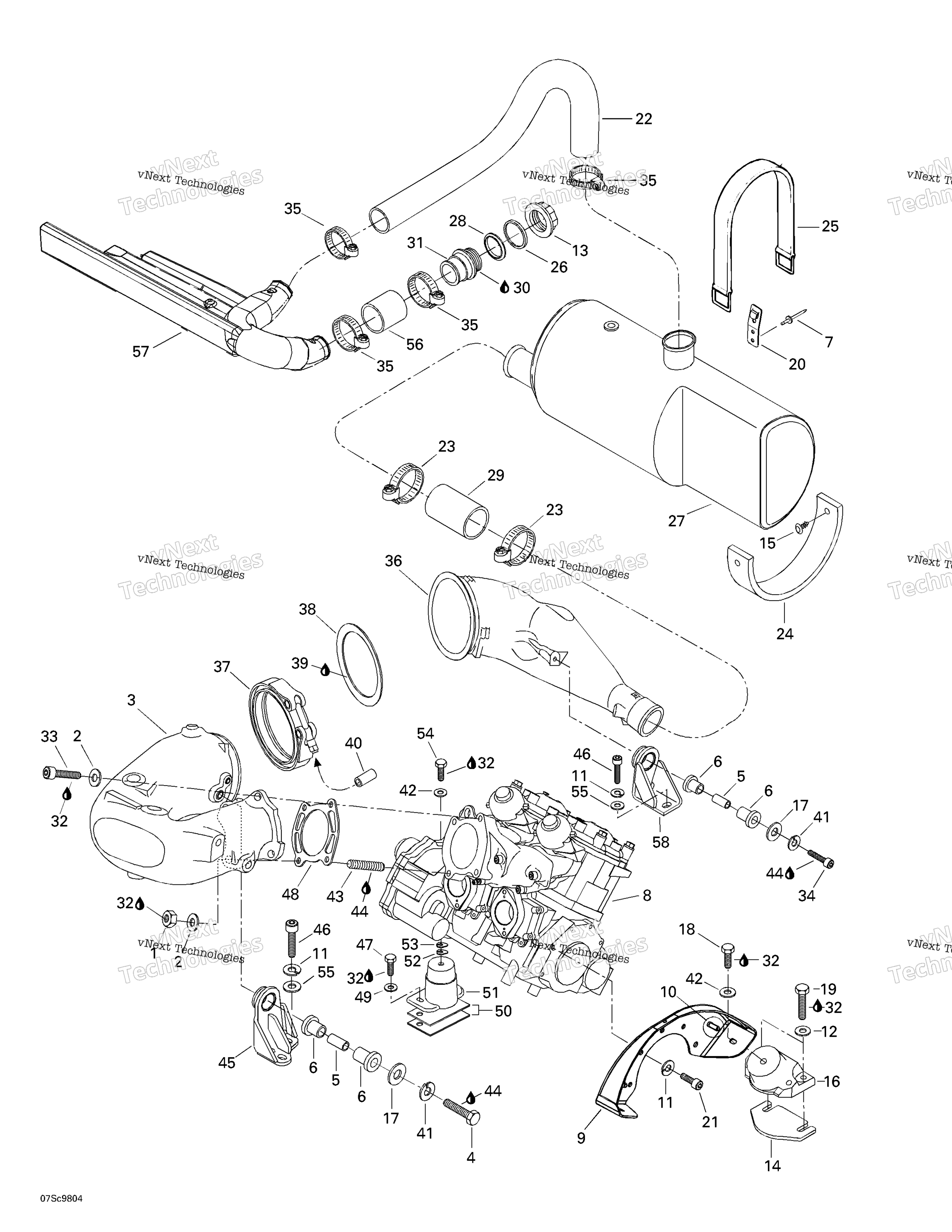 Двигатель Support And Muffler