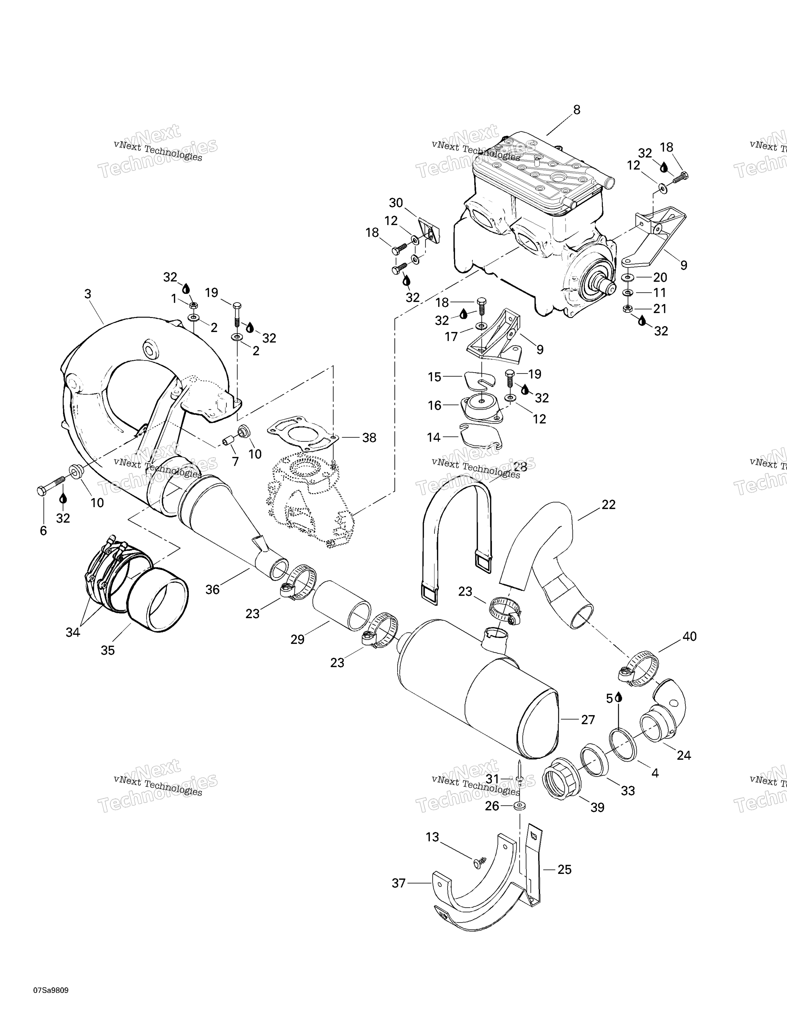 Двигатель Support And Muffler