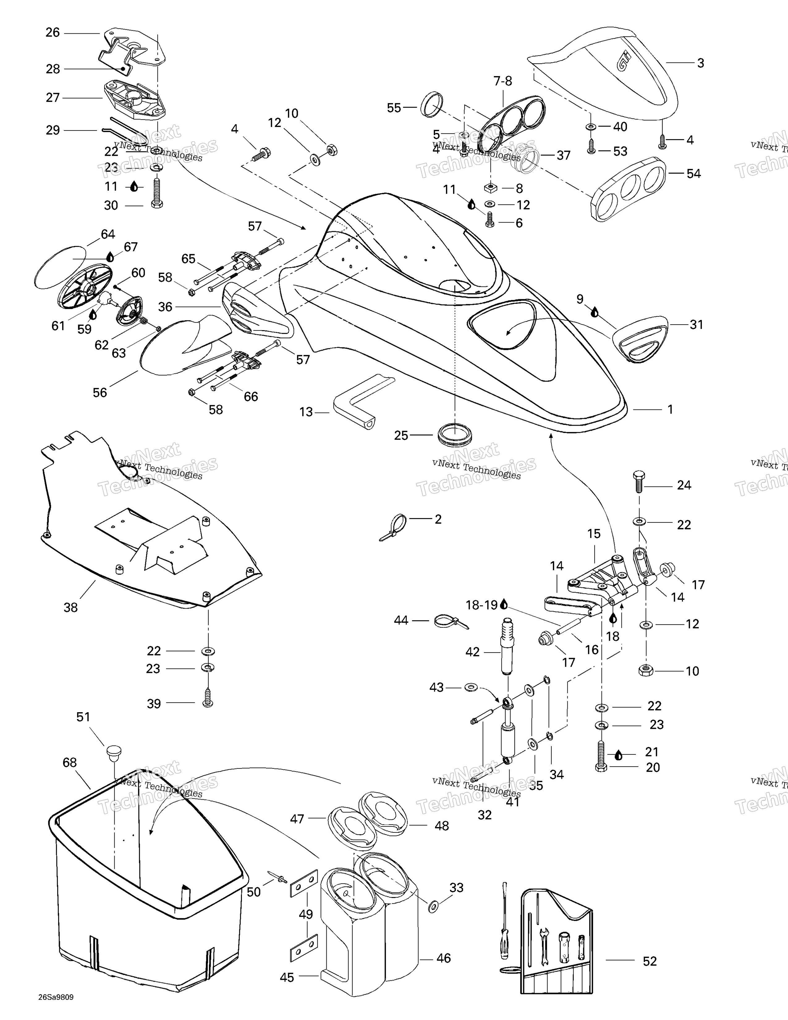 Передняя часть Storage Compartment