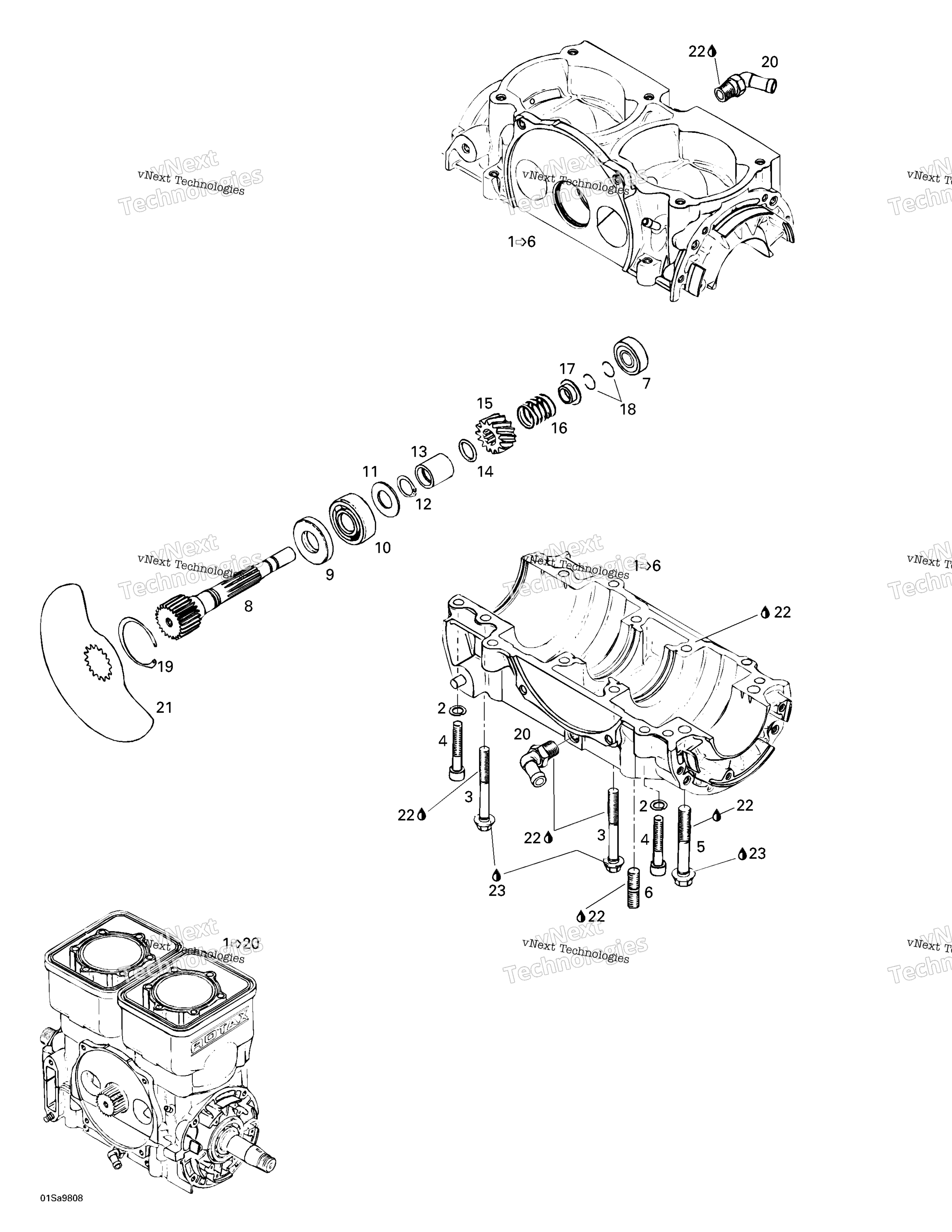 Crankcase, Rotary клапан