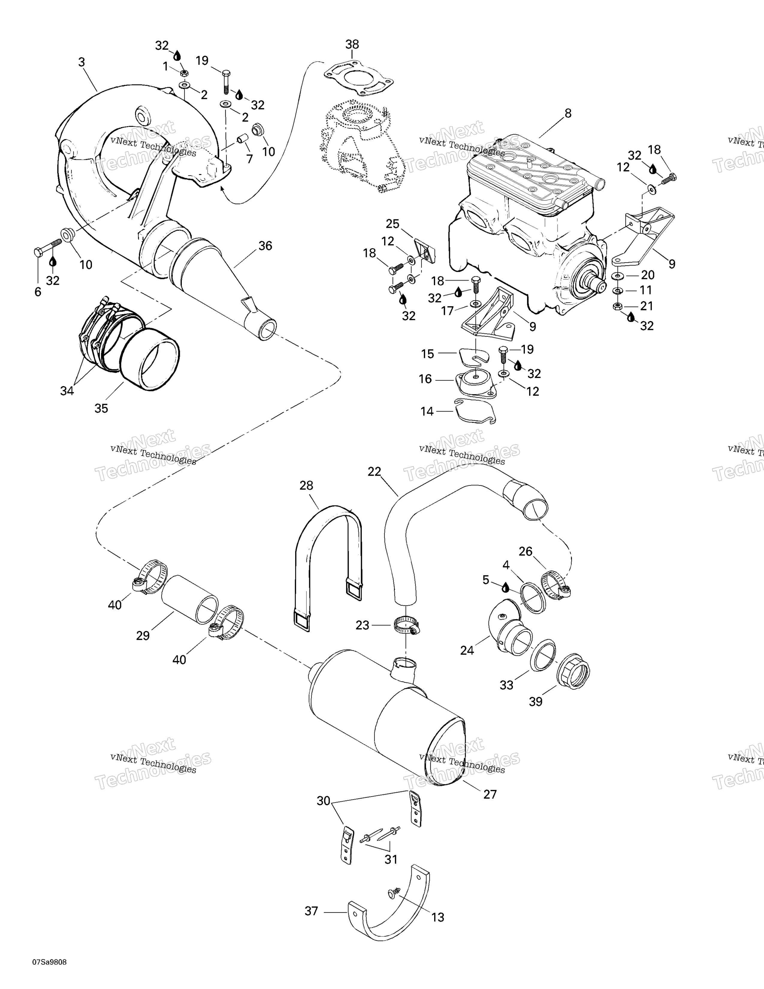Двигатель Support And Muffler