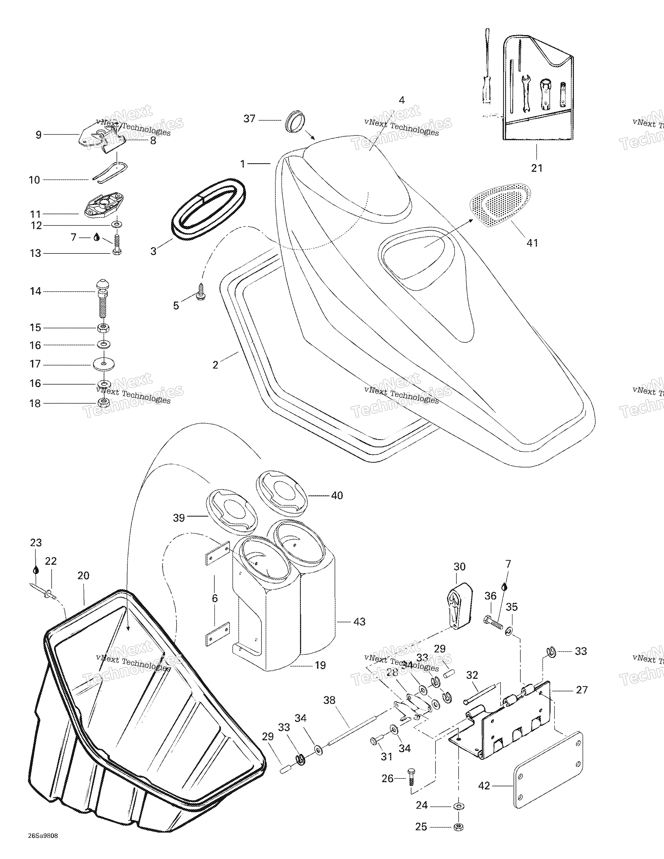 Передняя часть Storage Compartment