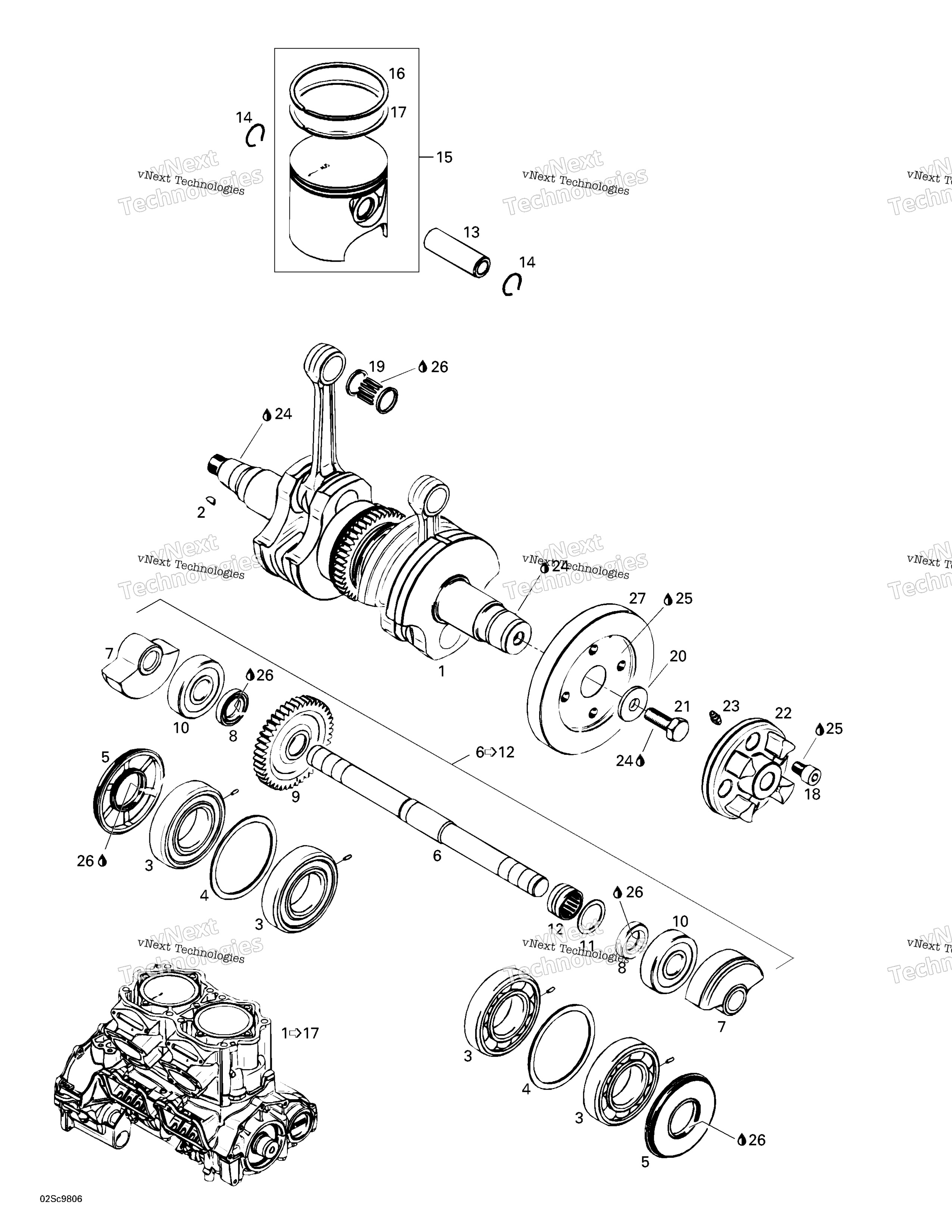 Коленчатый вал And Pistons