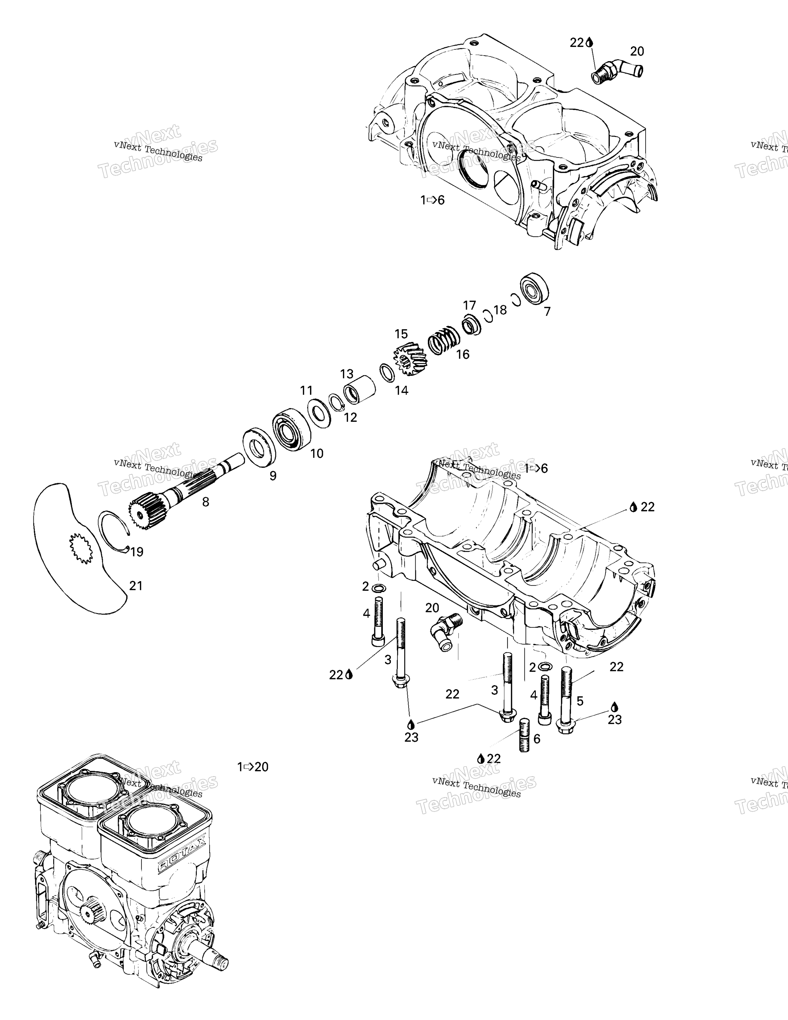 Crankcase, Rotary клапан