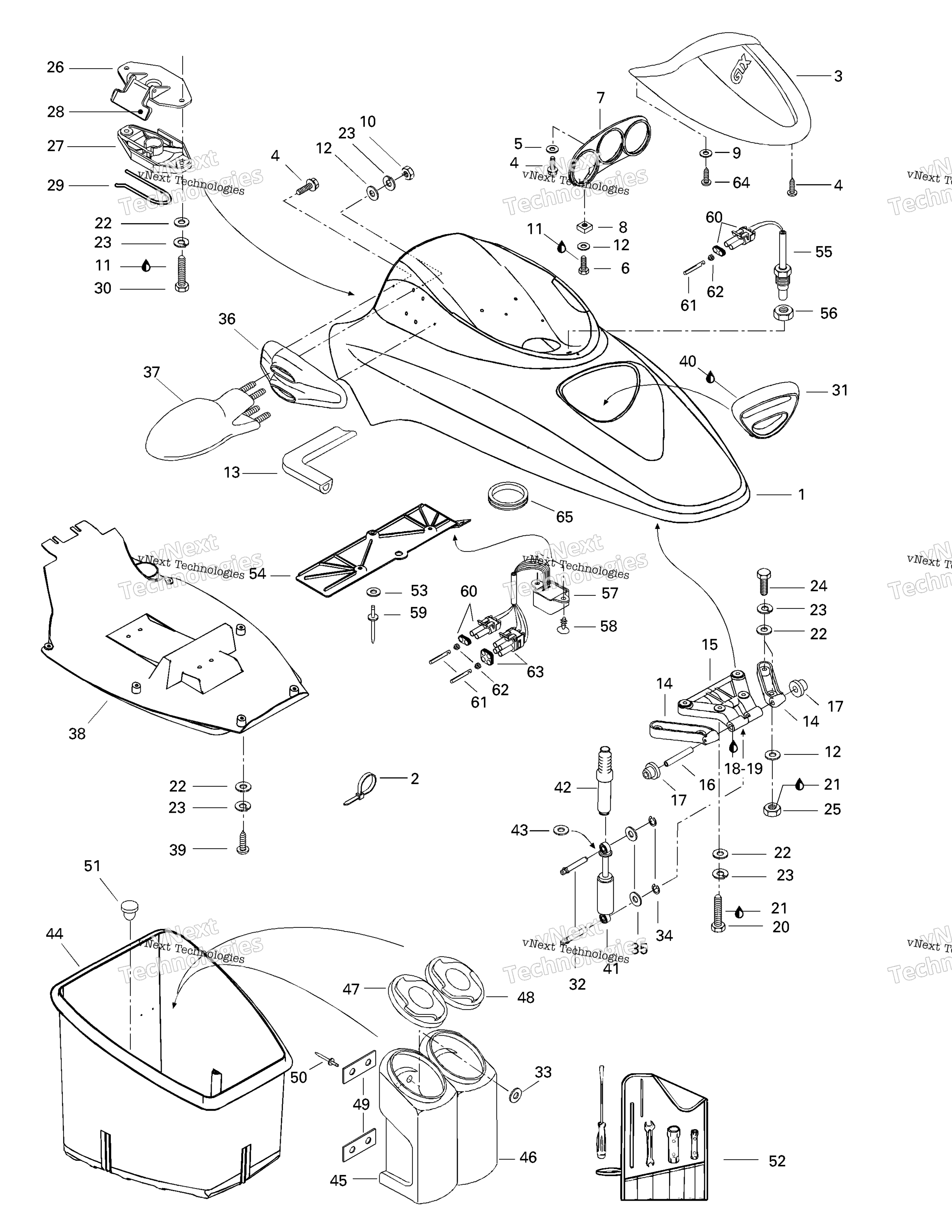 Передняя часть Storage Compartment