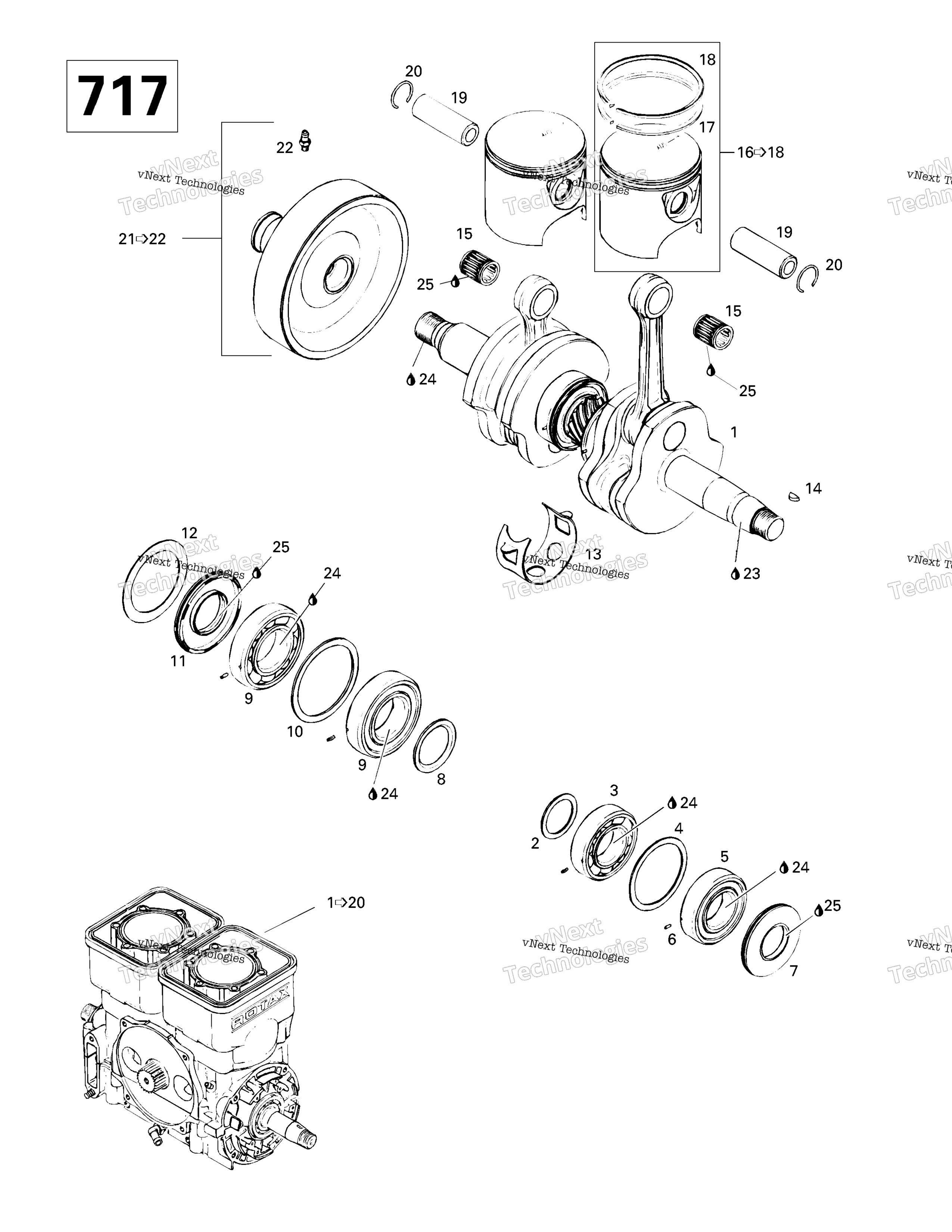 Коленчатый вал And Pistons (717)