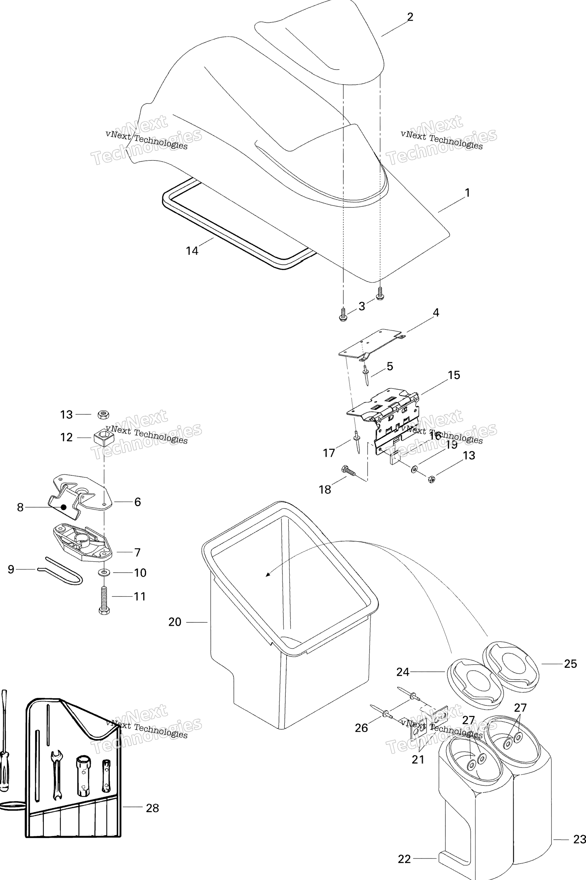 Передняя часть Storage Compartment