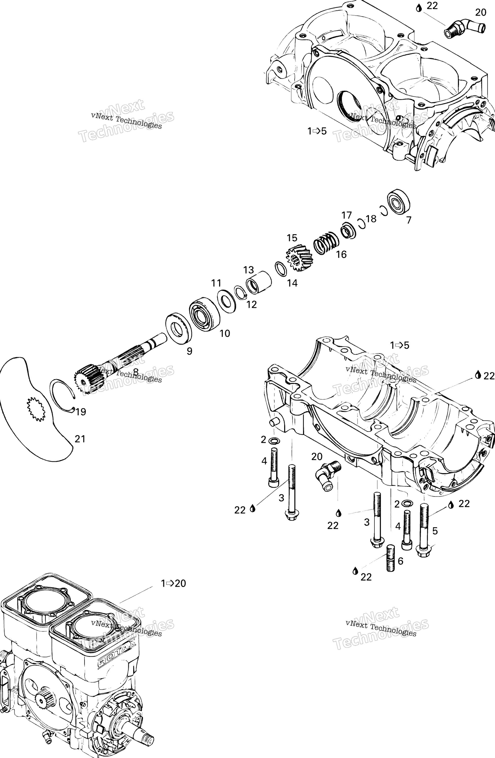 Crankcase And Rotary Valve (717)