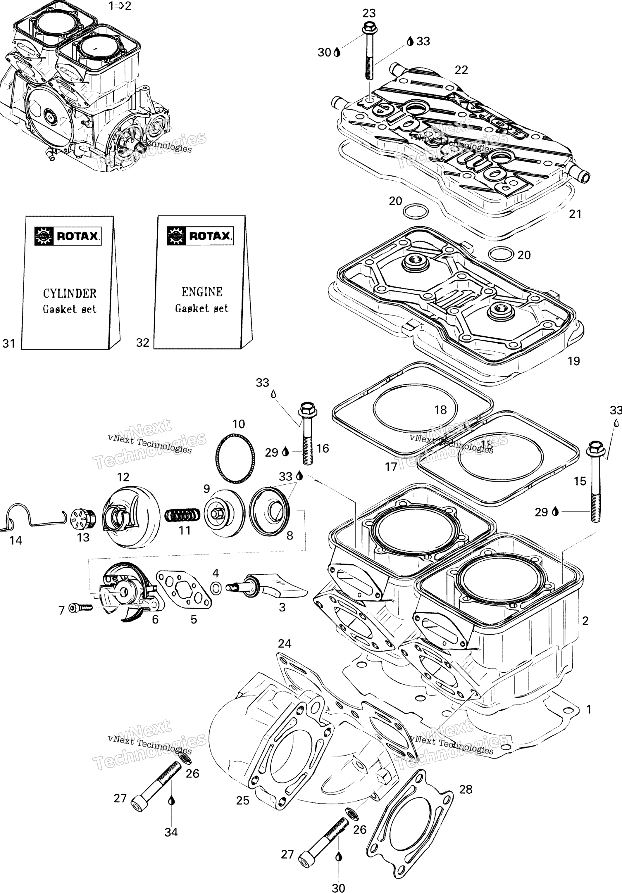 Цилиндр And Exhaust Manifold