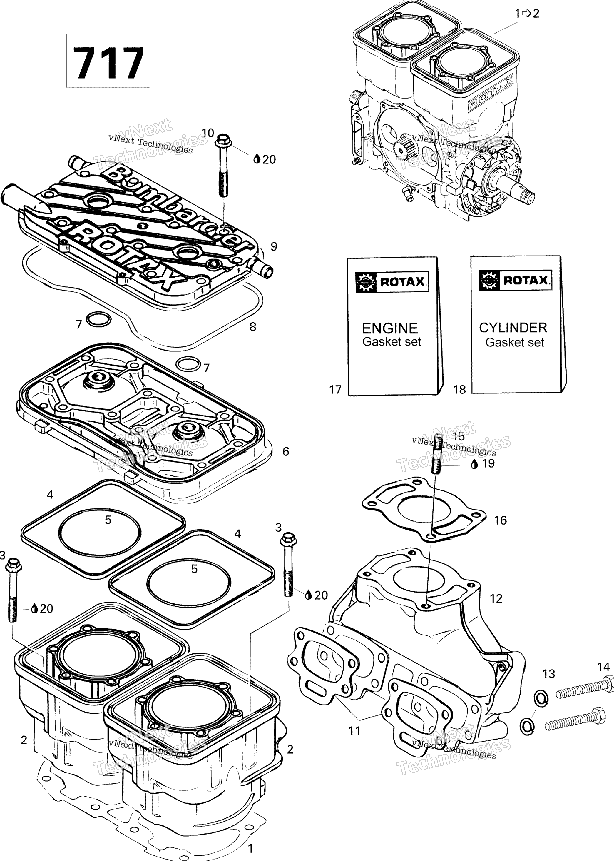Цилиндр And Exhaust Manifold