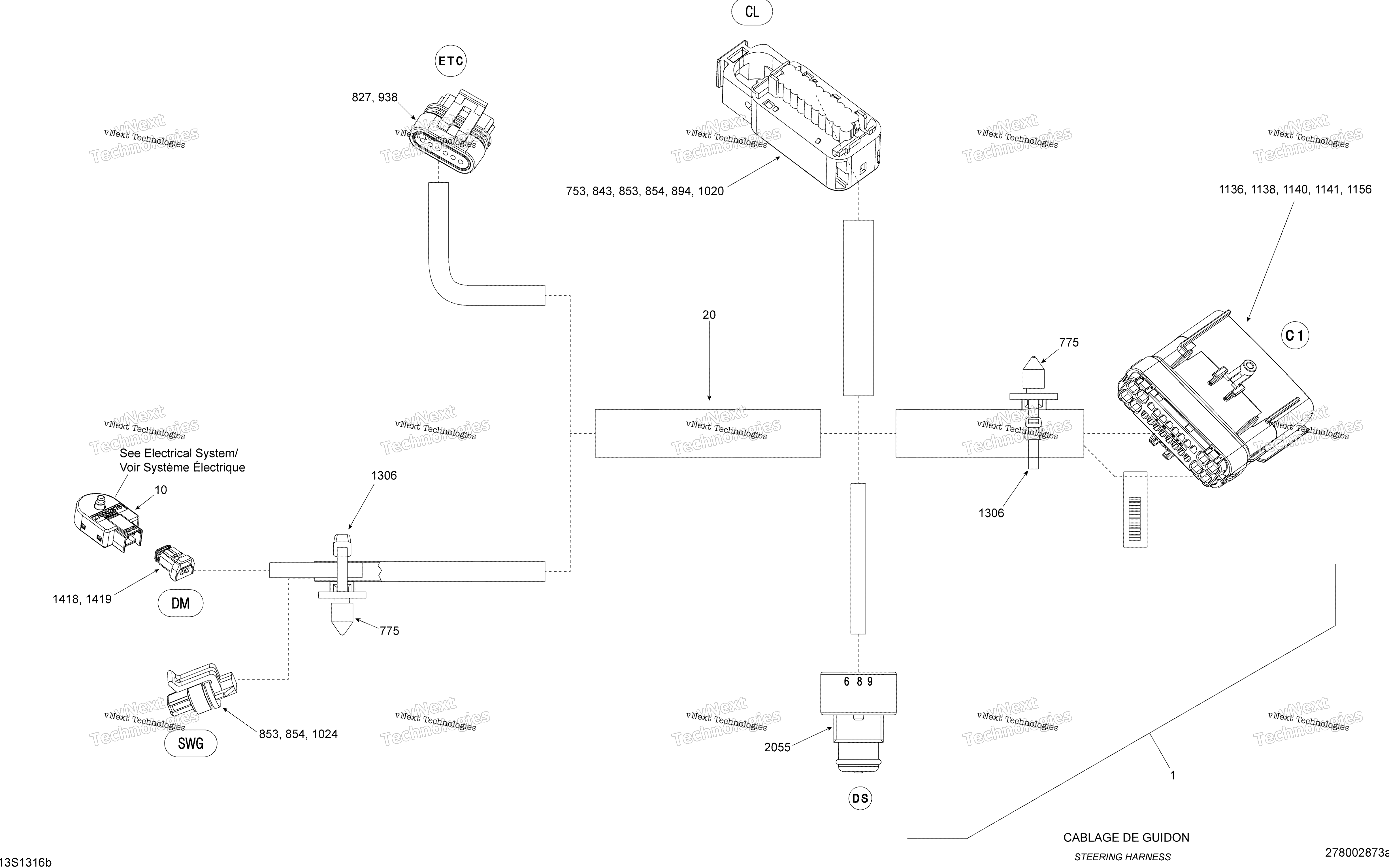 Электрооборудование Harness Steering
