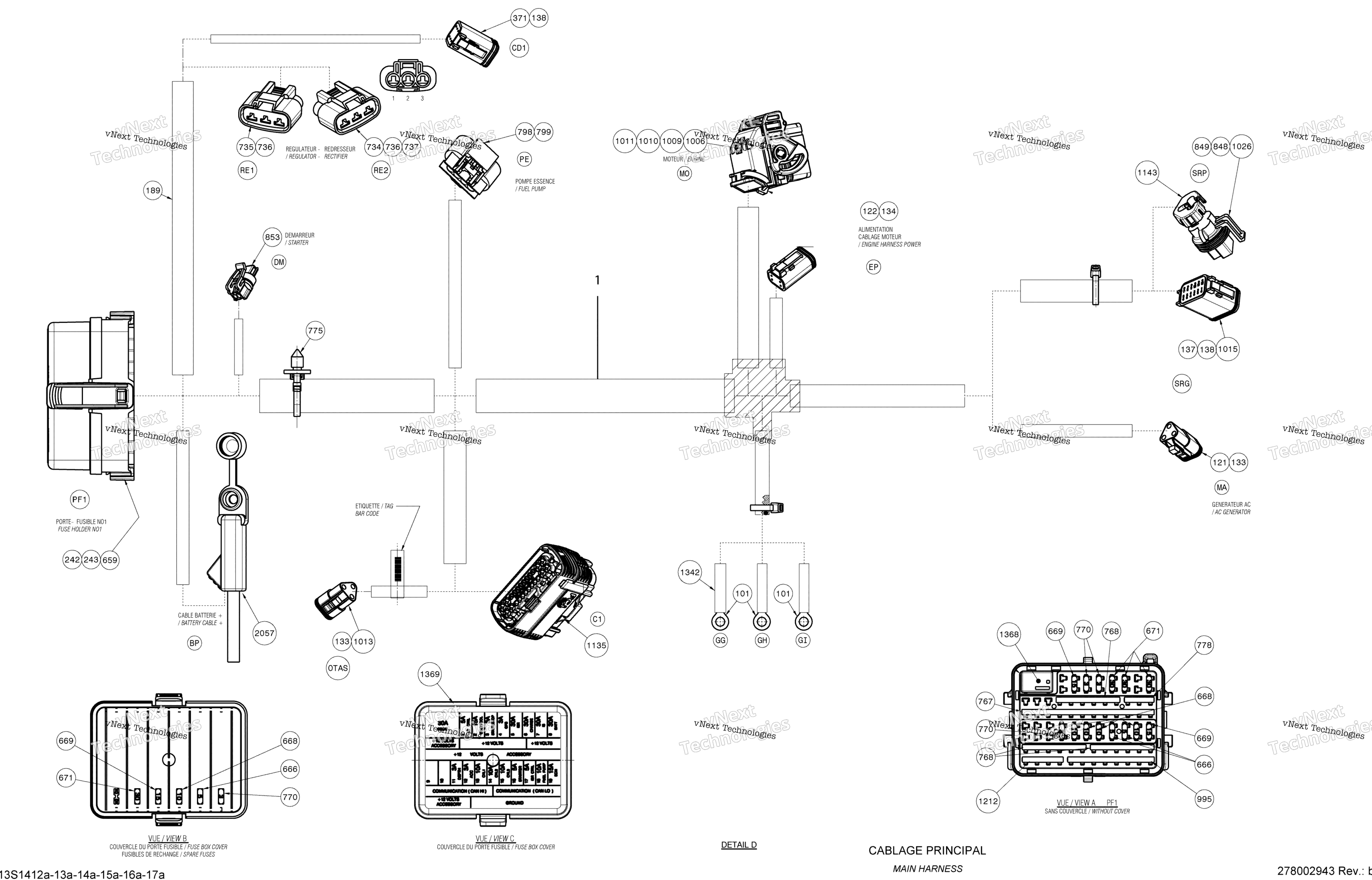 Электрооборудование Harness Main Harness