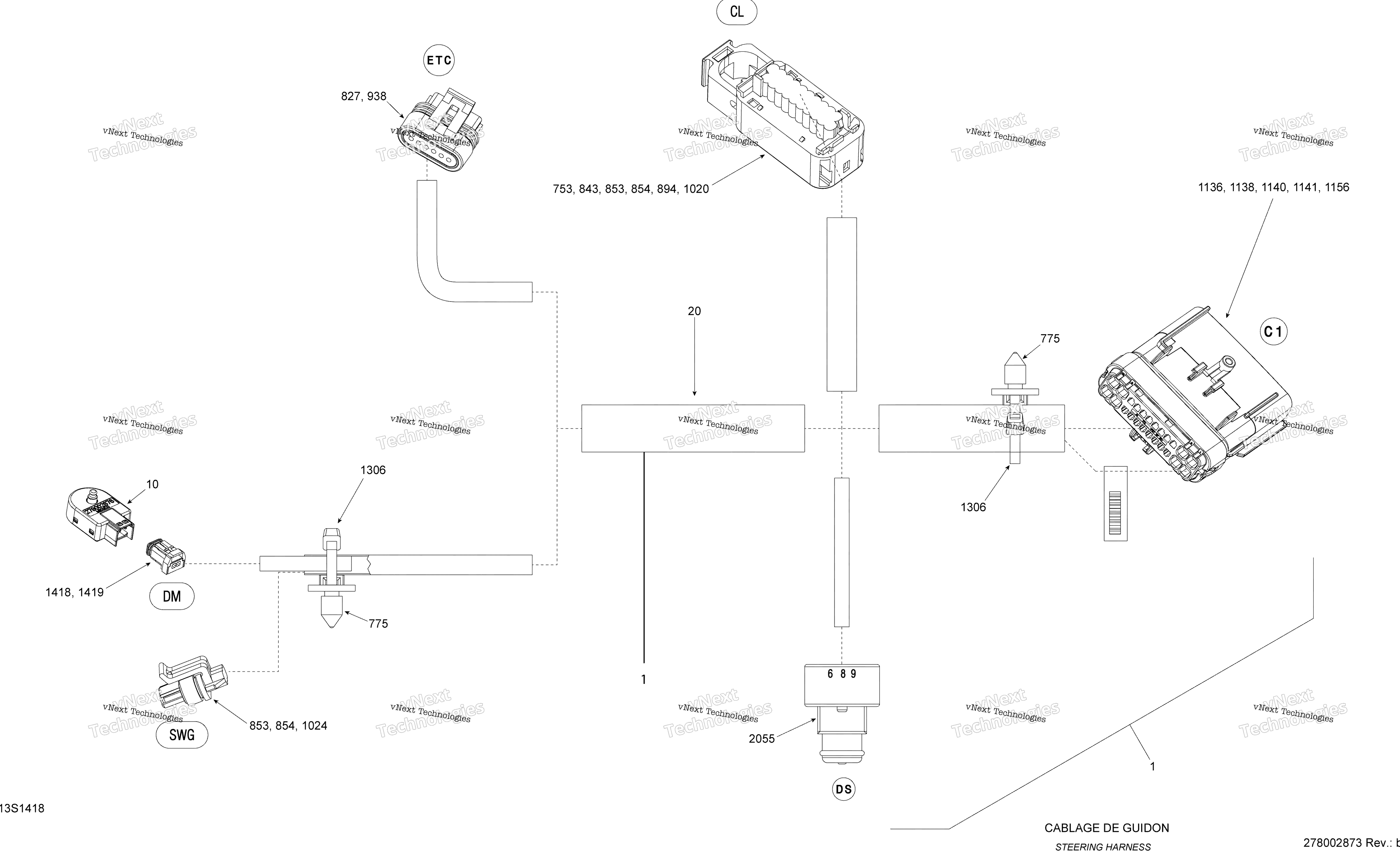 Электрооборудование Harness Steering