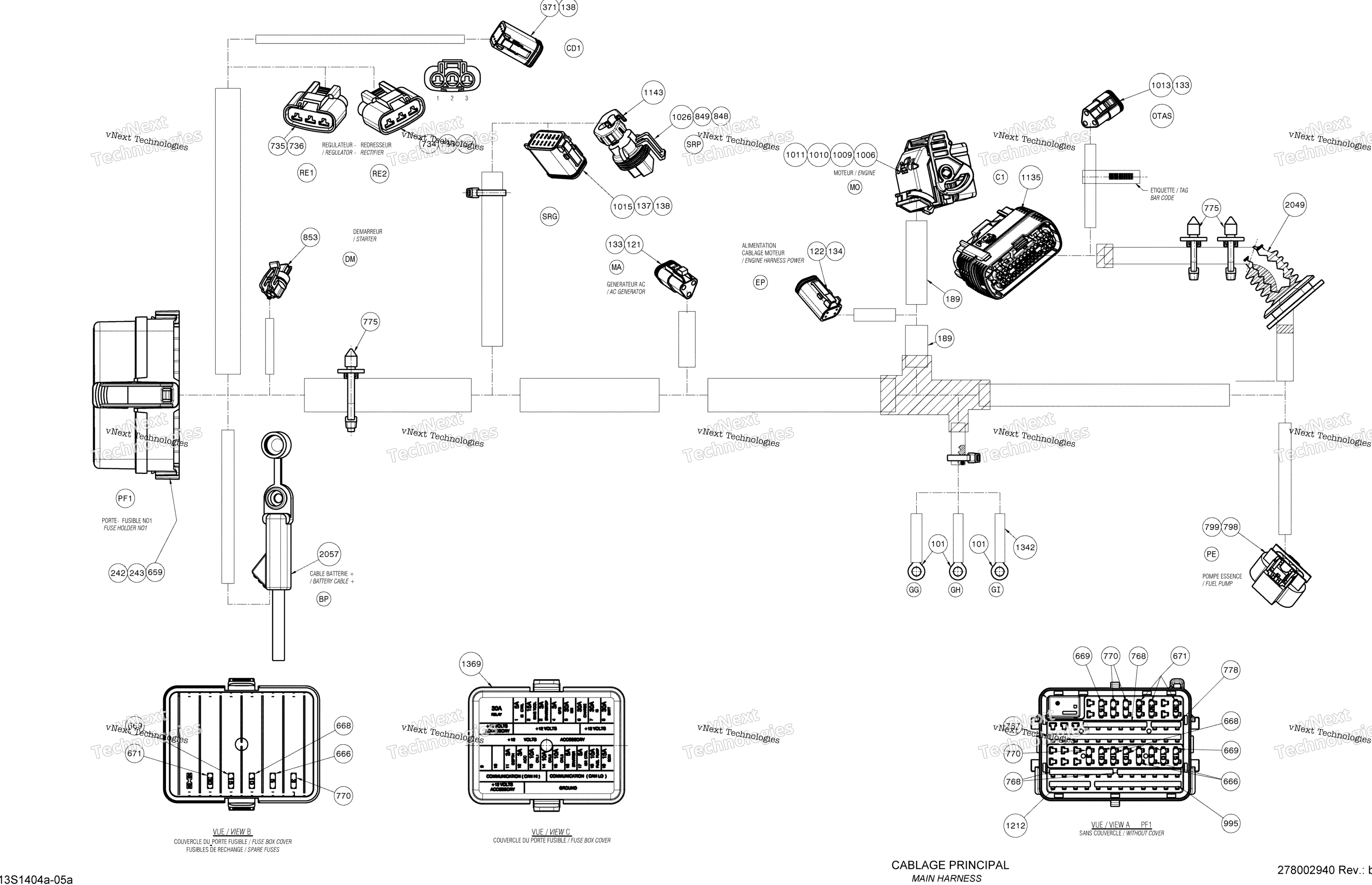 Электрооборудование Harness Main Harness