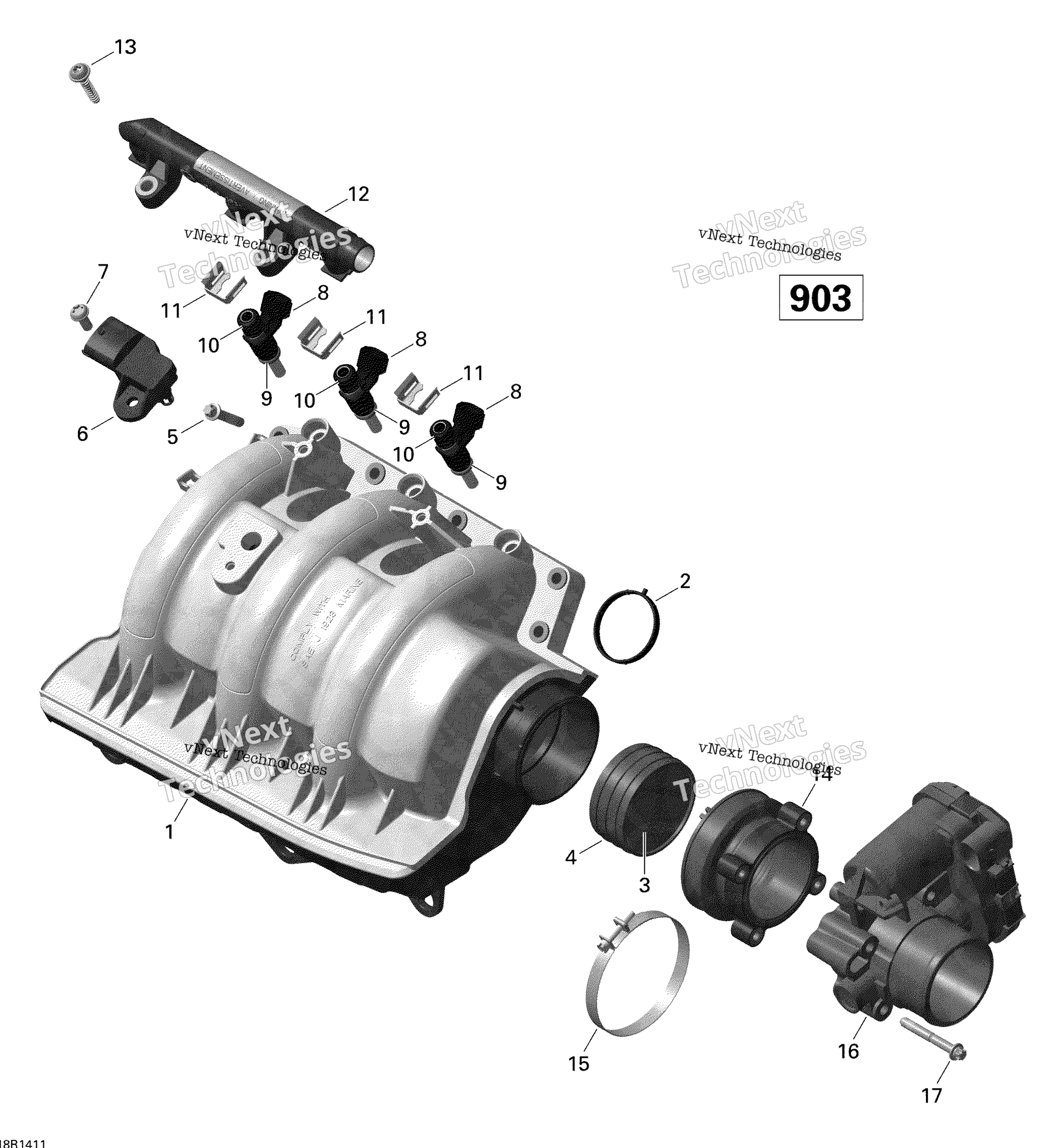 Air Intake Manifold And Throttle Body
