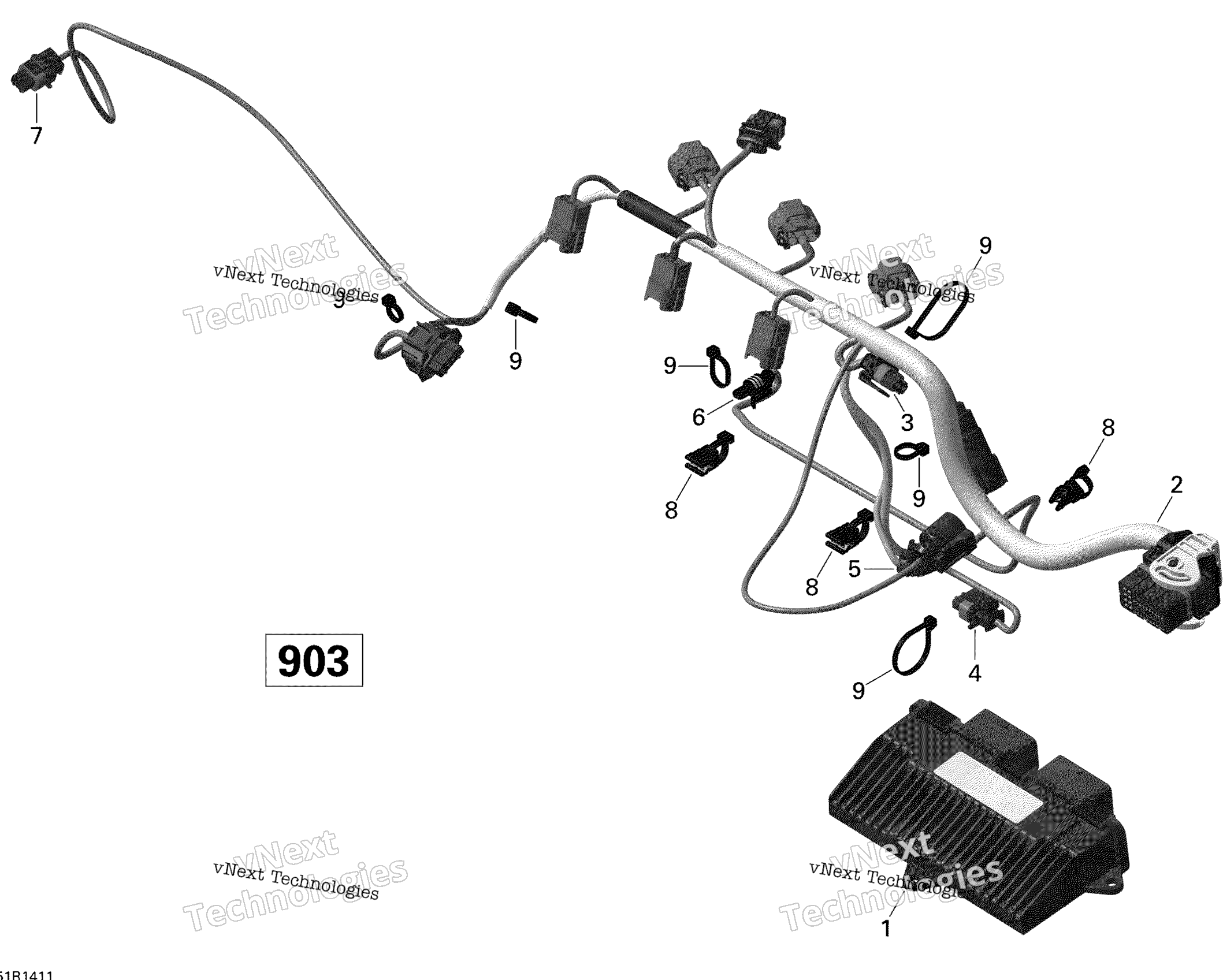 Engine Harness And Electronic Module Ace 900