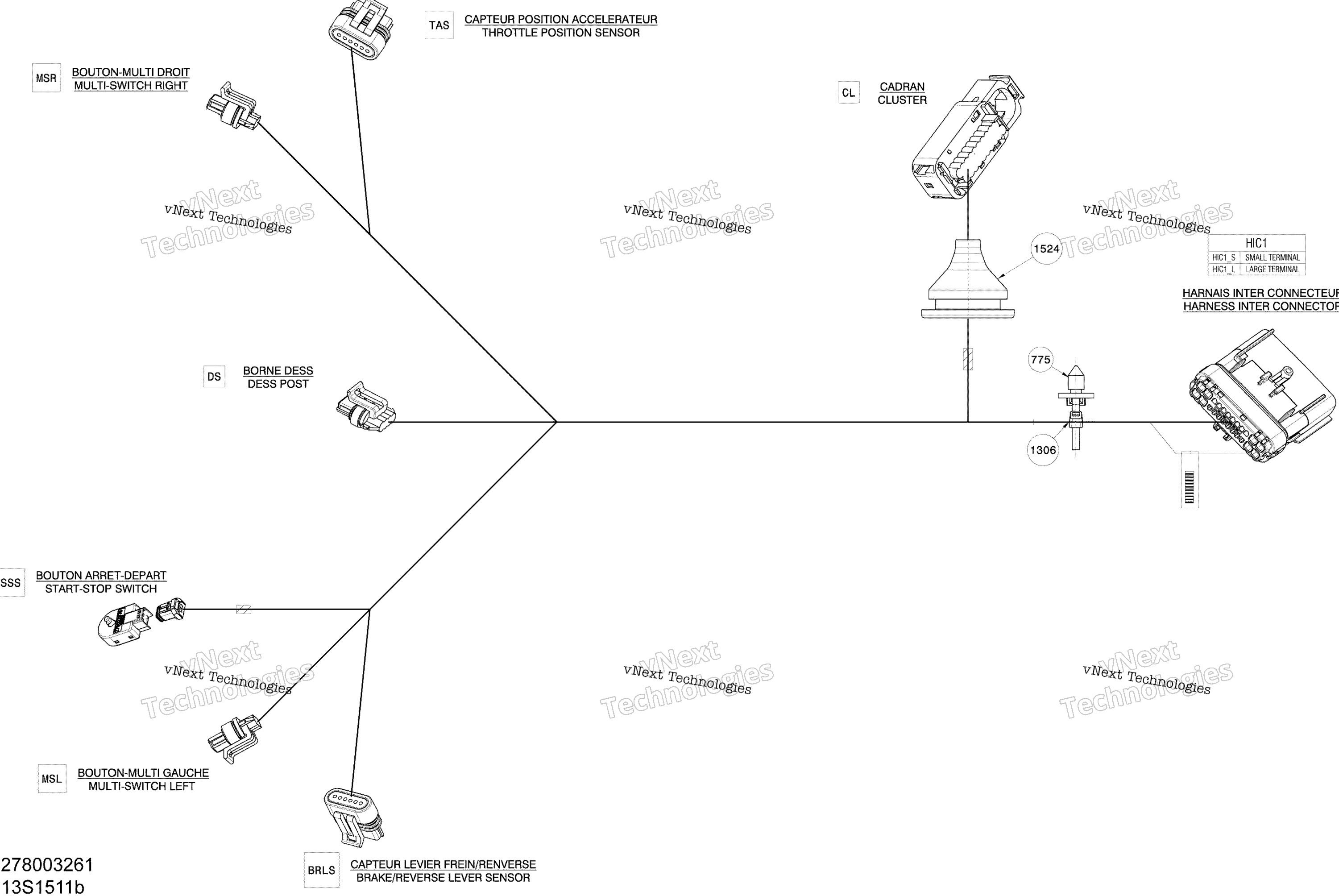 Жгут проводов - Steering Harness - 278003261 (Refer To Electrical System For Model)
