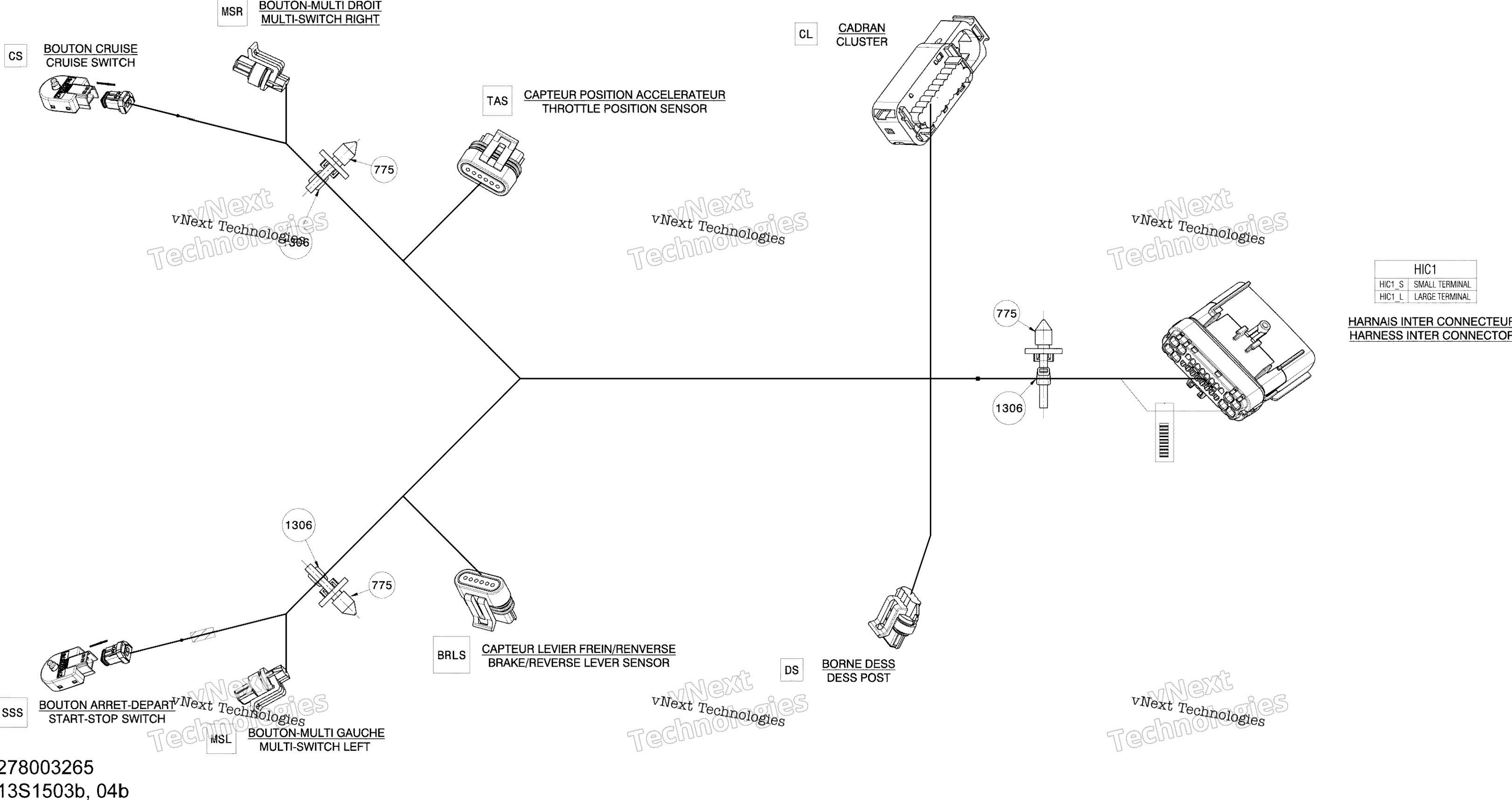 Жгут проводов - Steering Harness - 278003265 (Refer To Electrical System For Model)