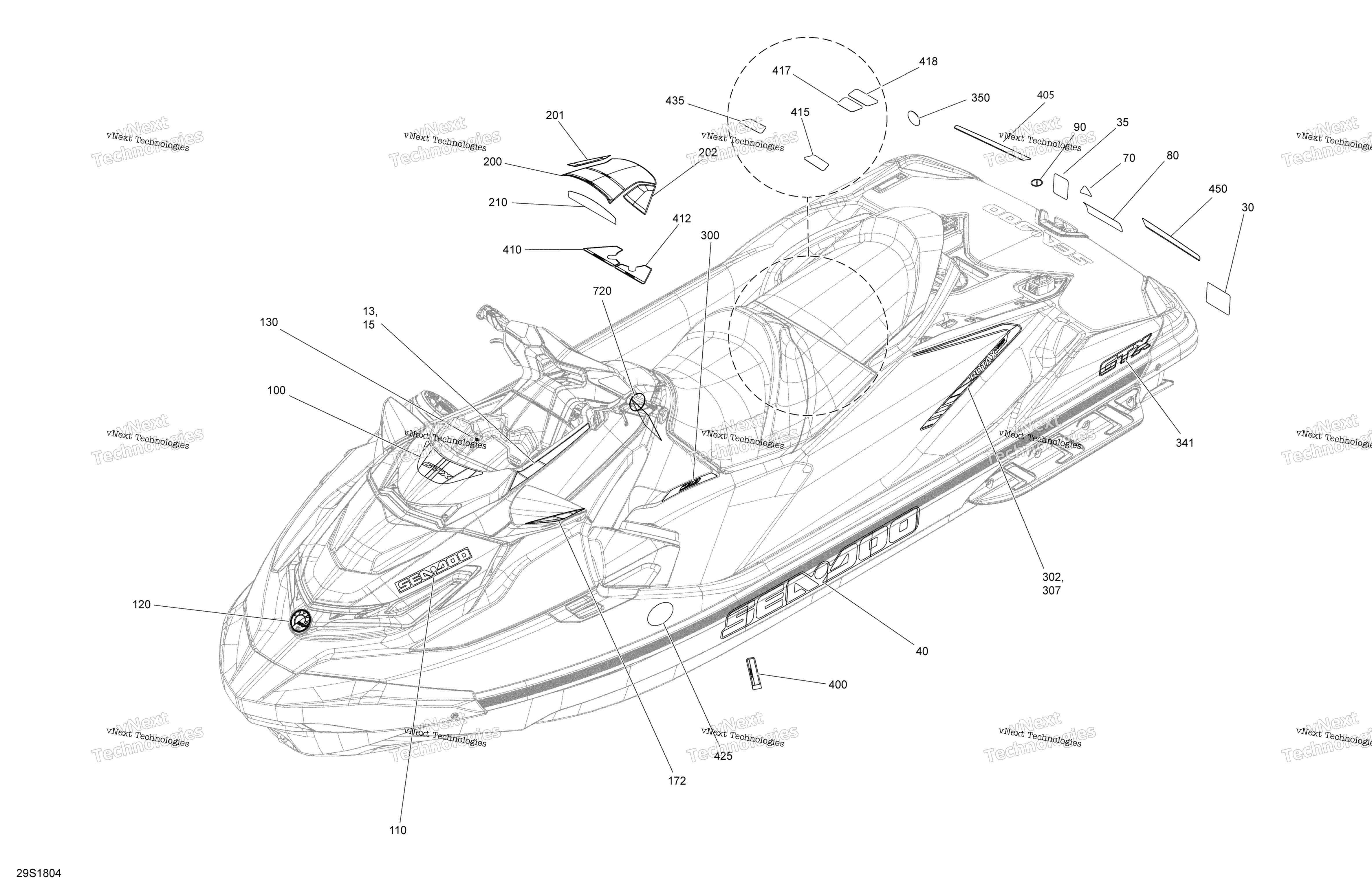 Decals - Gtx Engine 1630 Ace Package Ltd