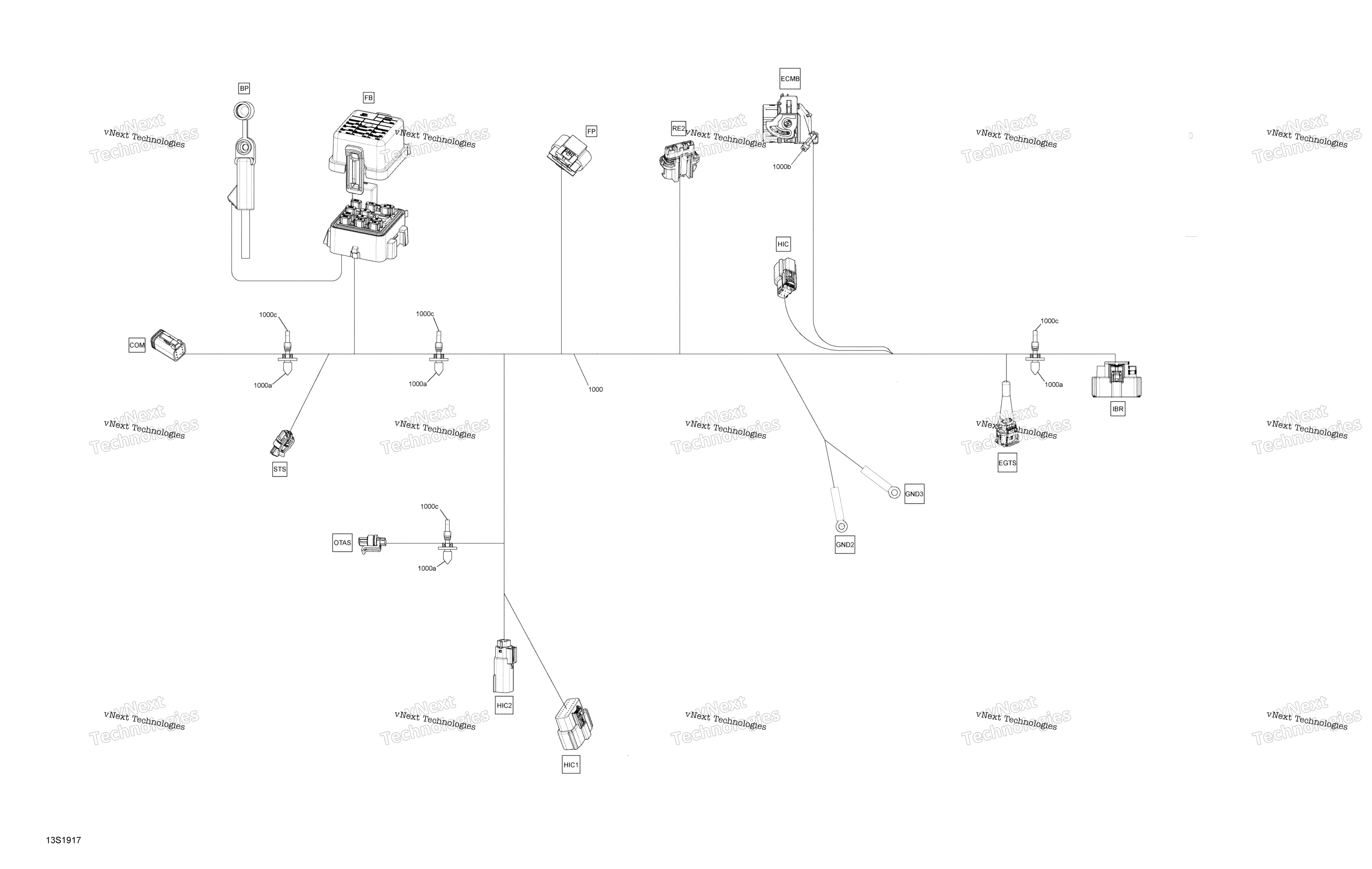 Электрооборудование Harness 278003704 Main