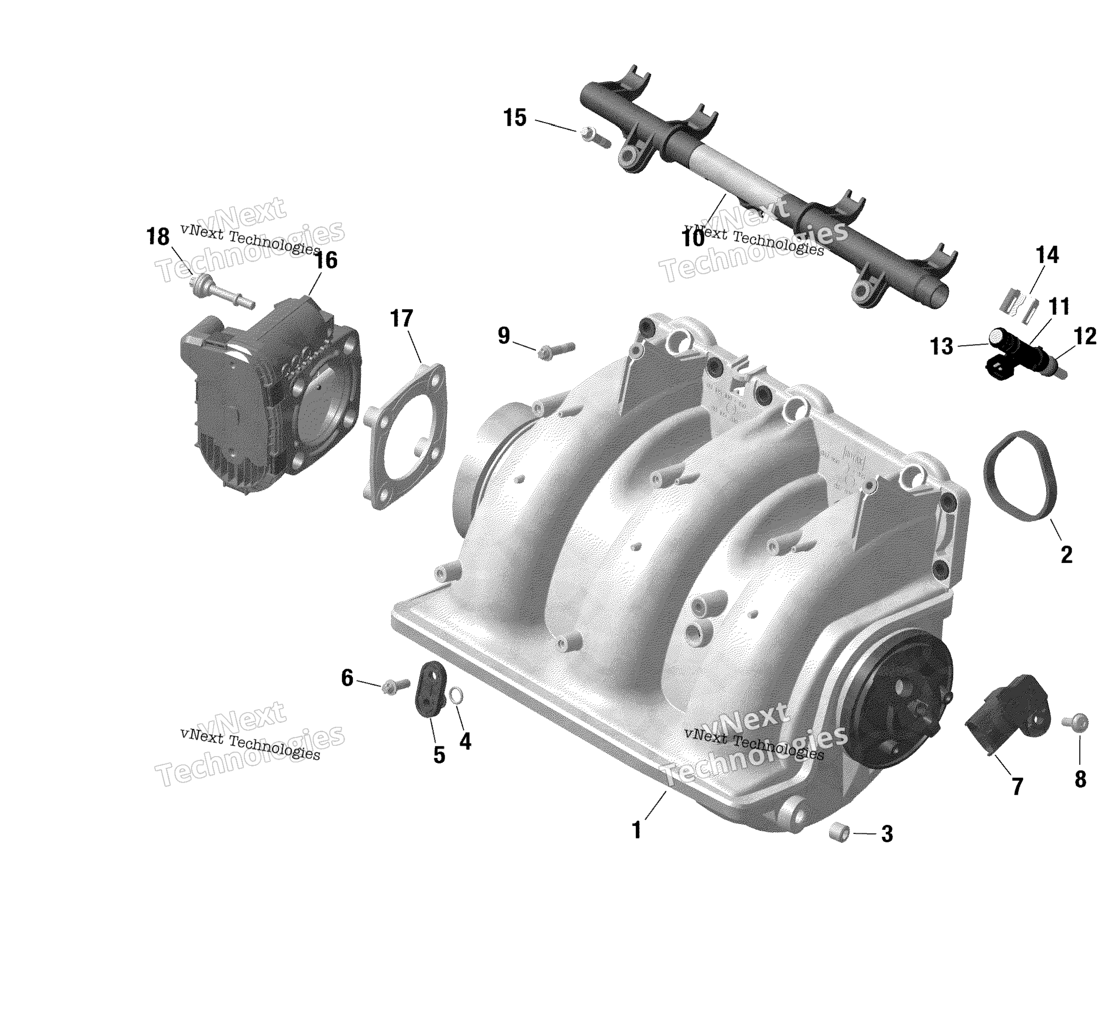 Двигатель - Air Intake Manifold - 1630 Scic