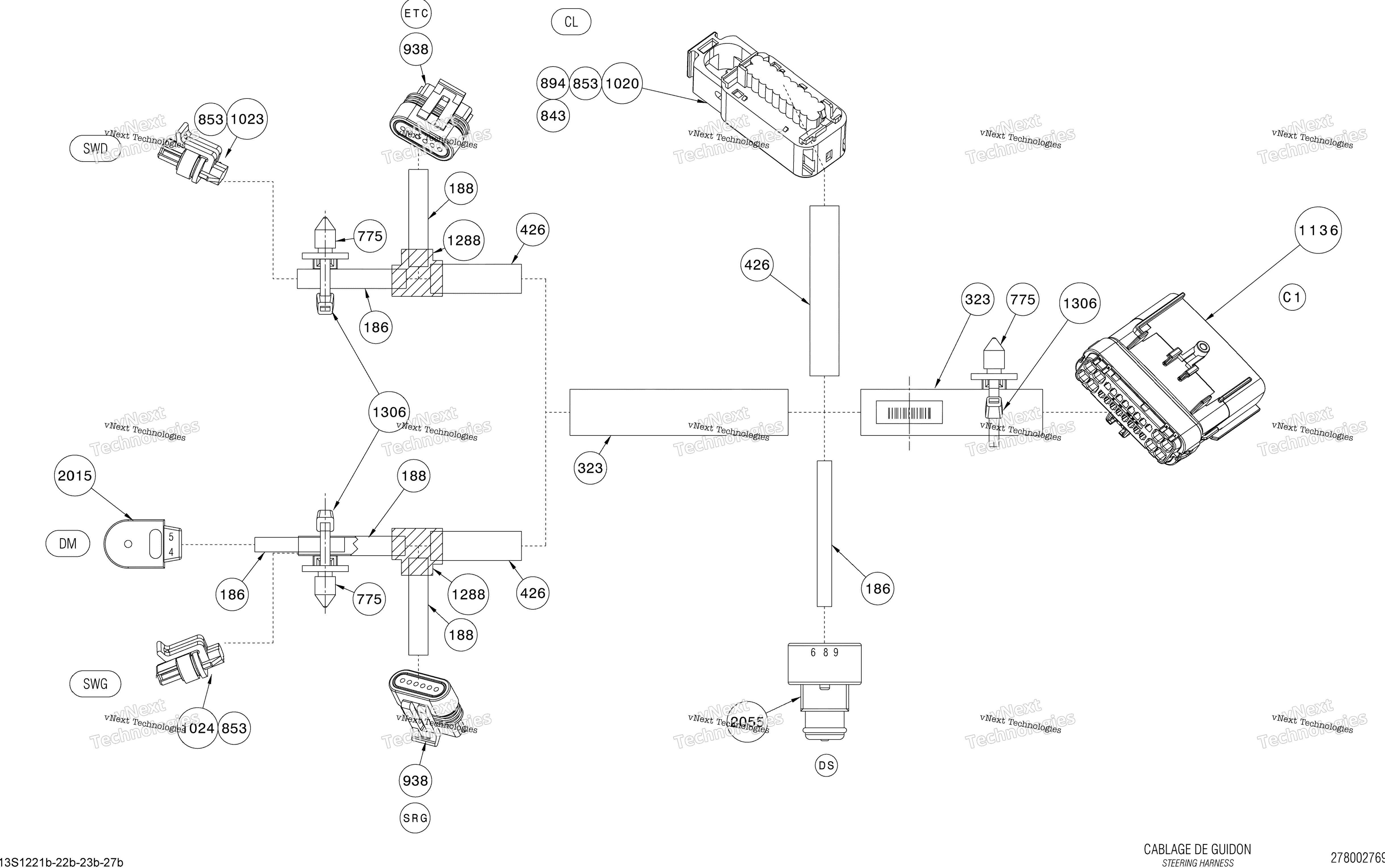Электрооборудование Harness Steering