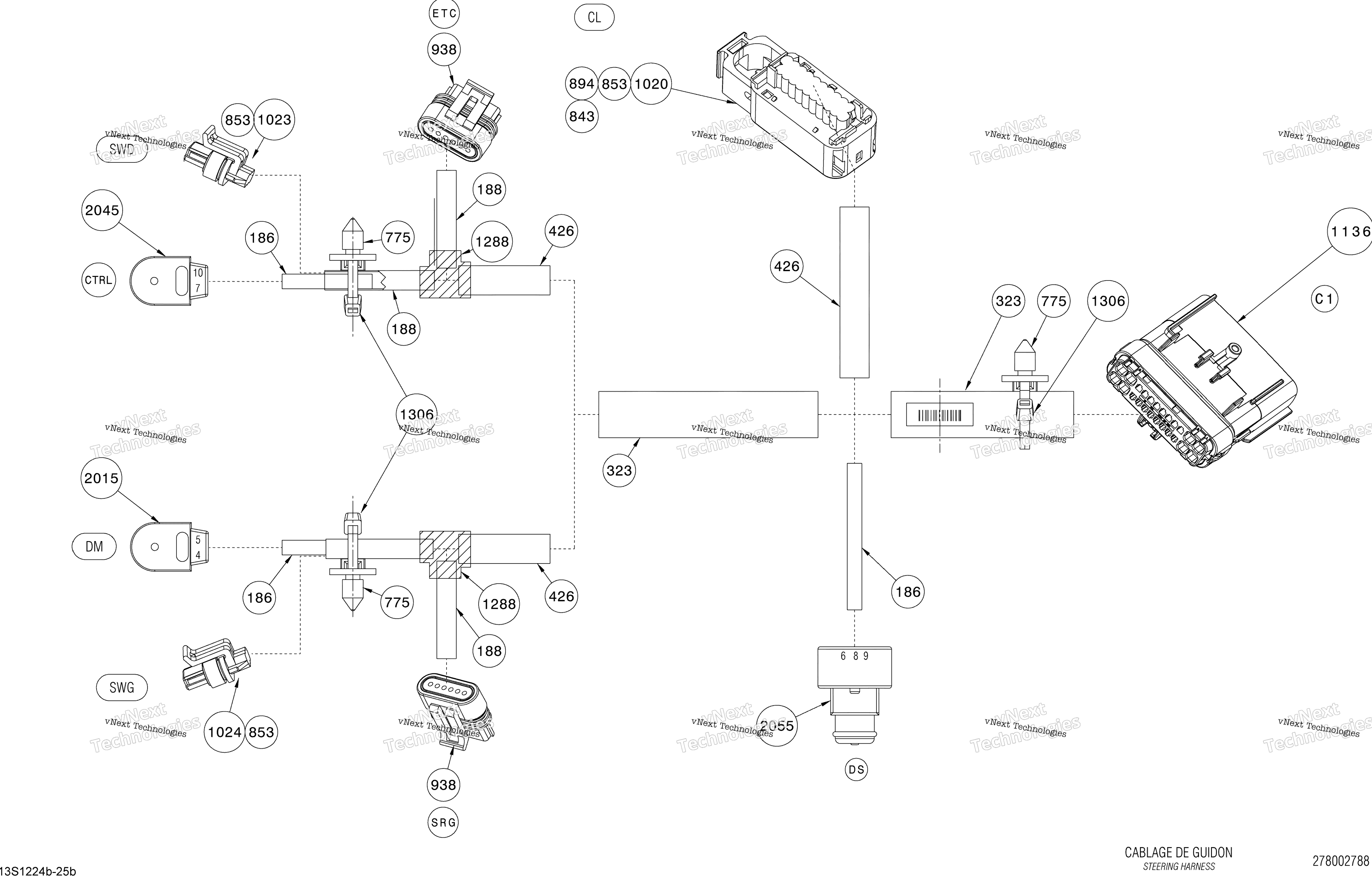 Электрооборудование Harness Steering