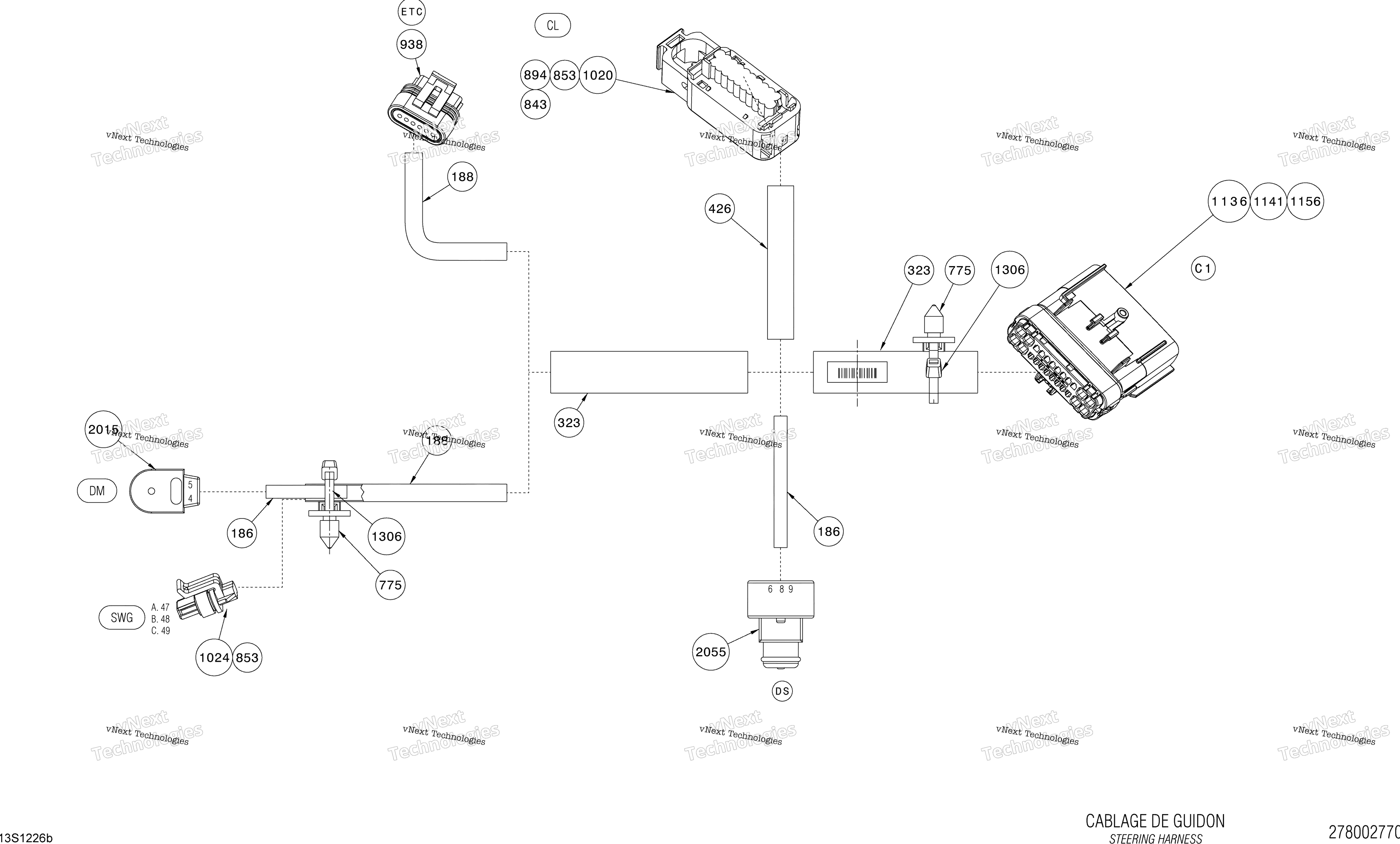 Электрооборудование Harness Steering