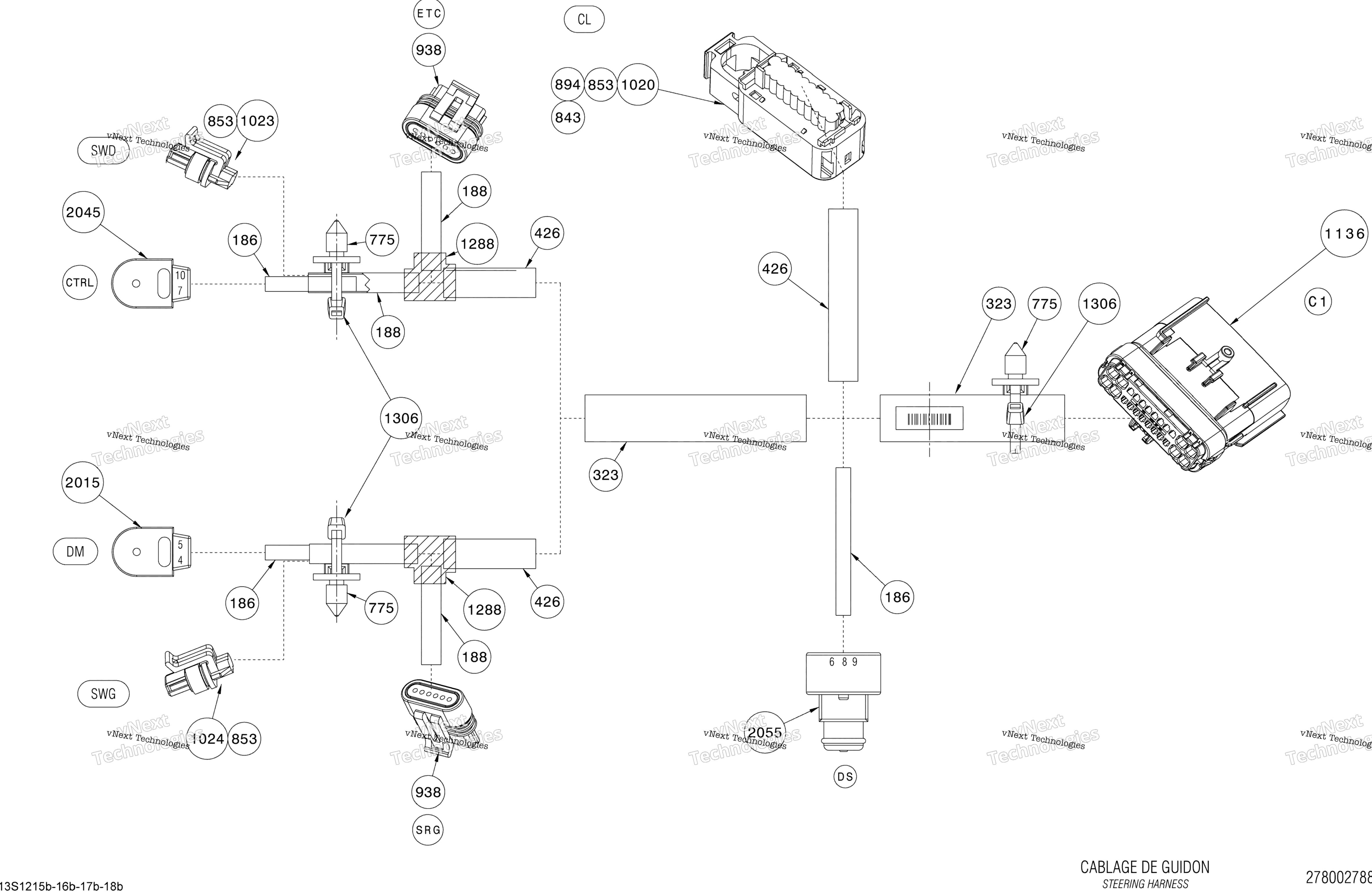 Электрооборудование Harness Steering