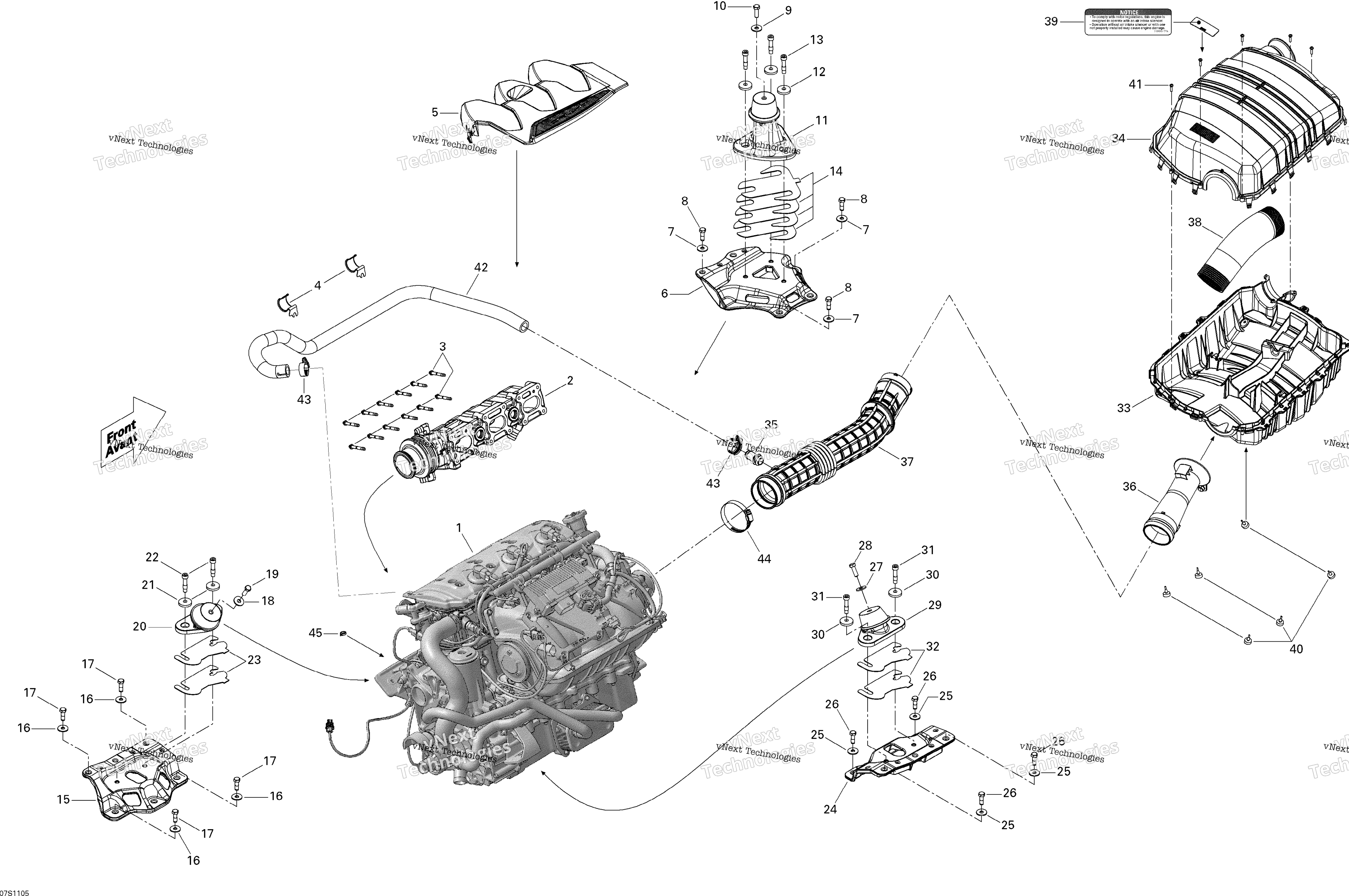 Двигатель And Air Intake Silencer