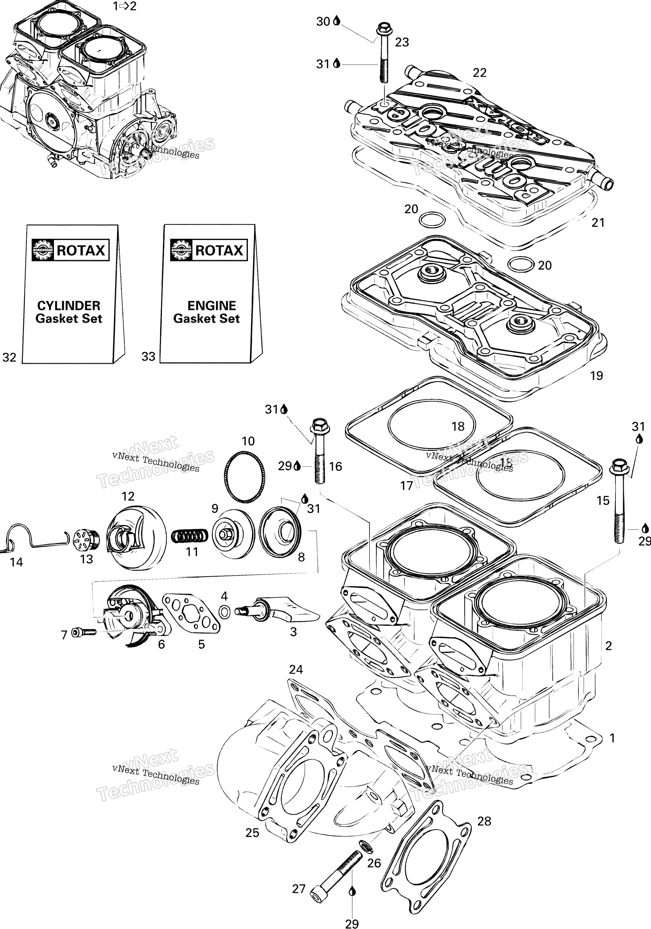 Цилиндр And Exhaust Manifold