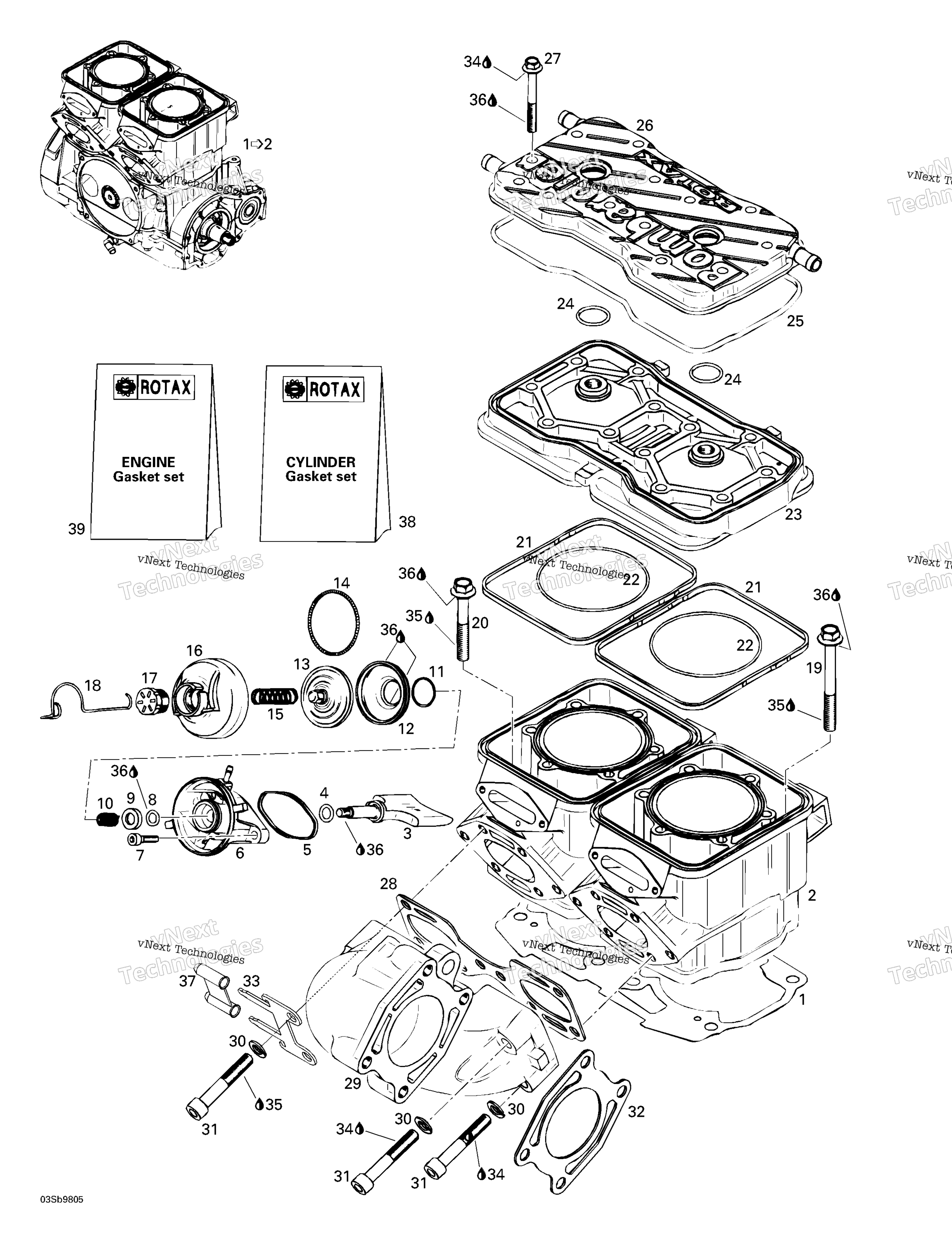 Cylinder, Exhaust Manifold