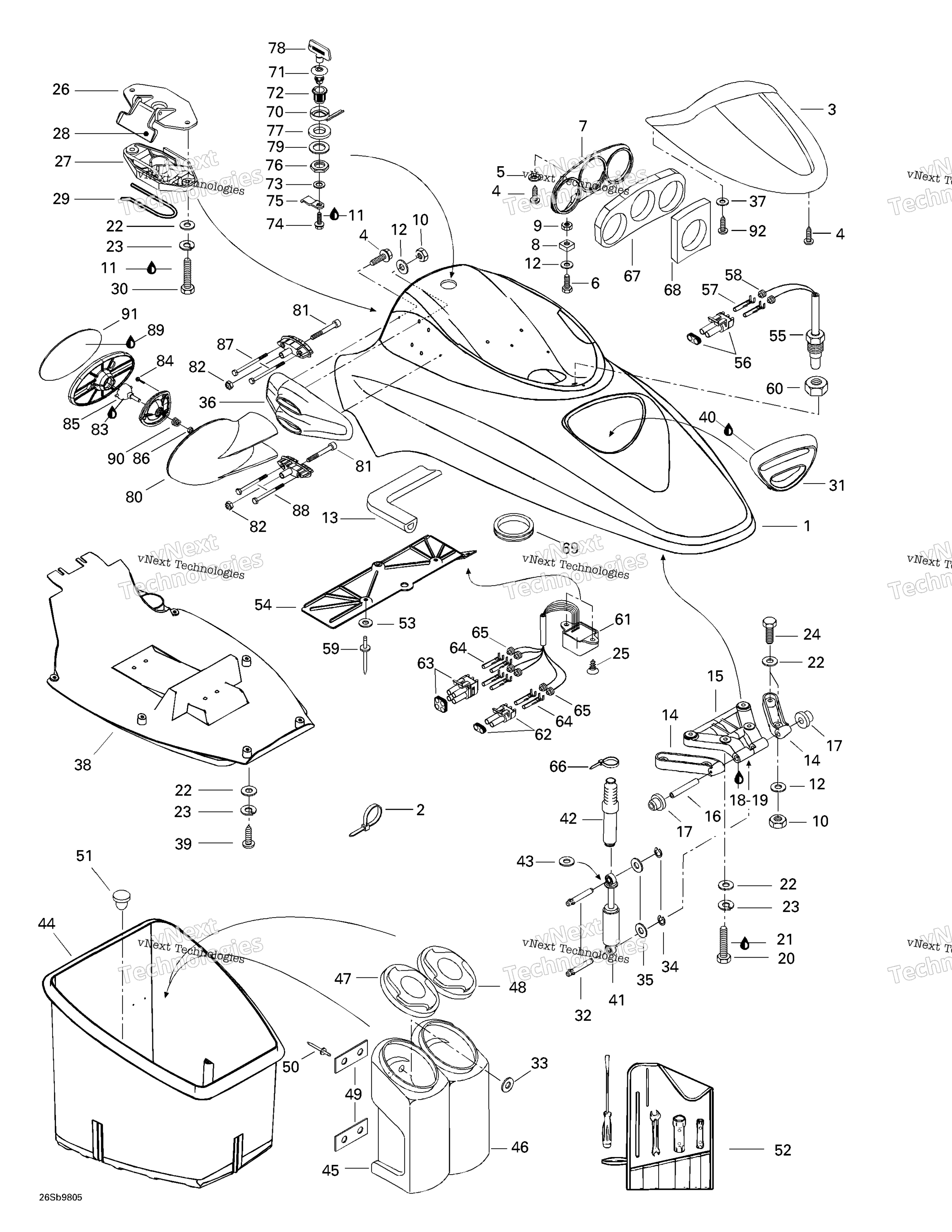 Передняя часть Storage Compartment