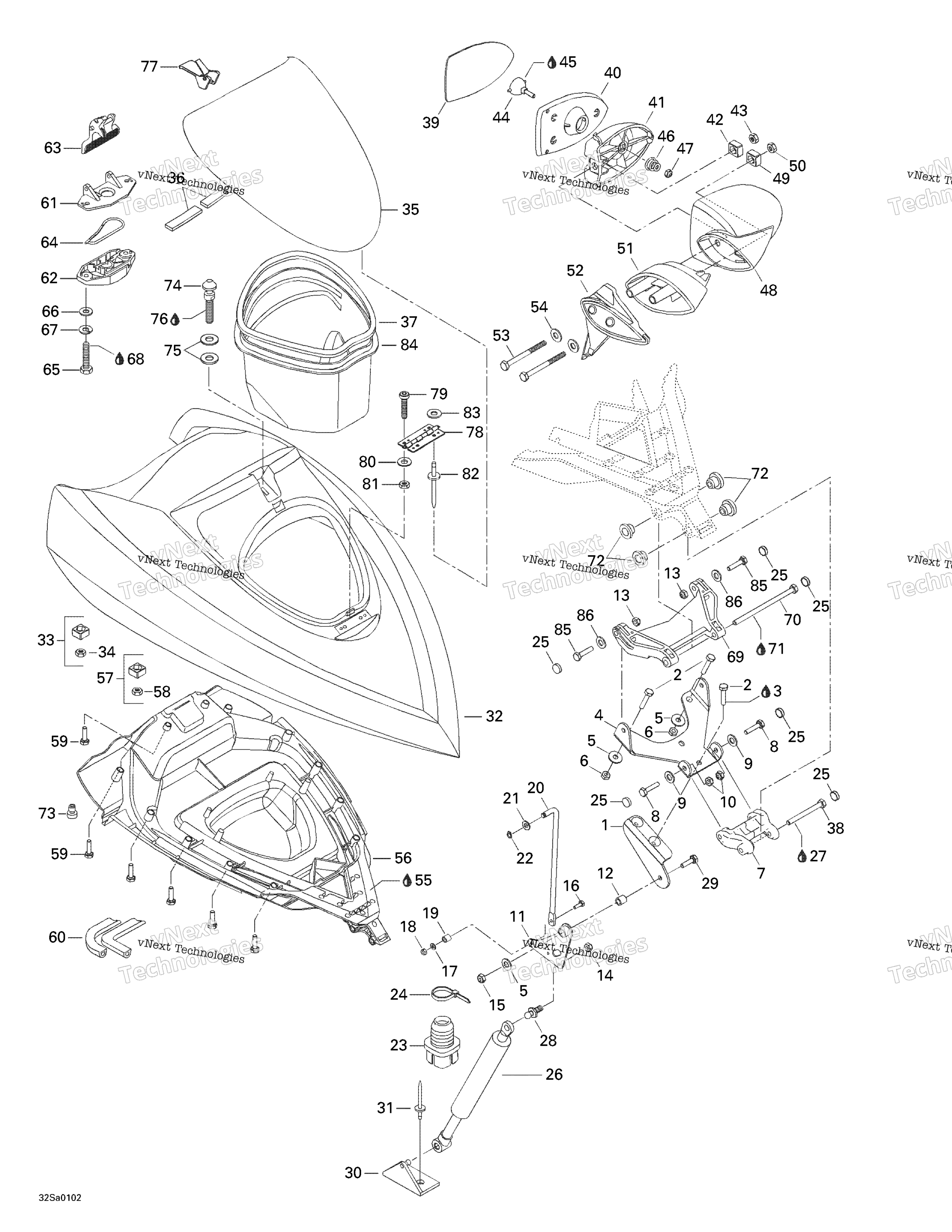 Передняя часть Storage Compartment