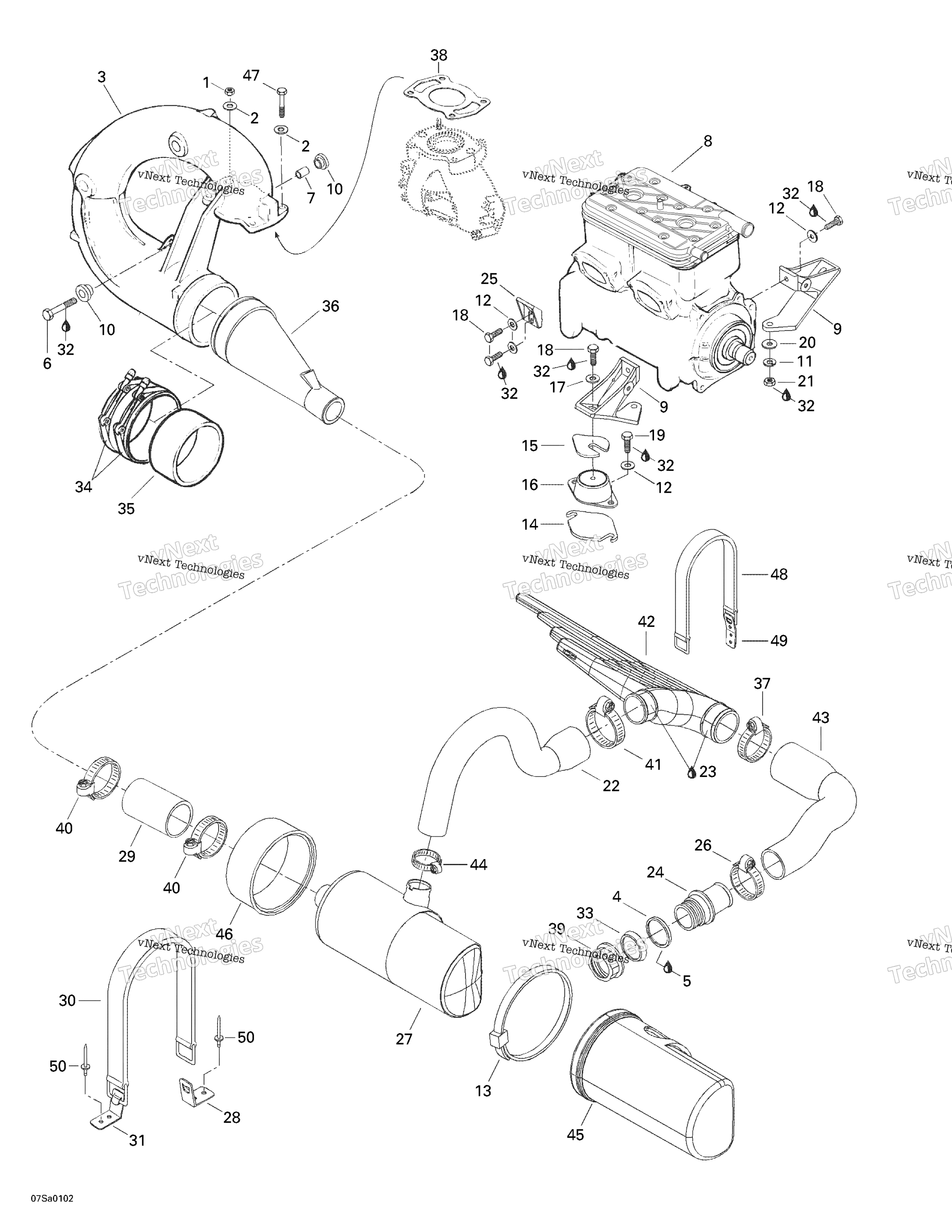 Двигатель Support And Muffler