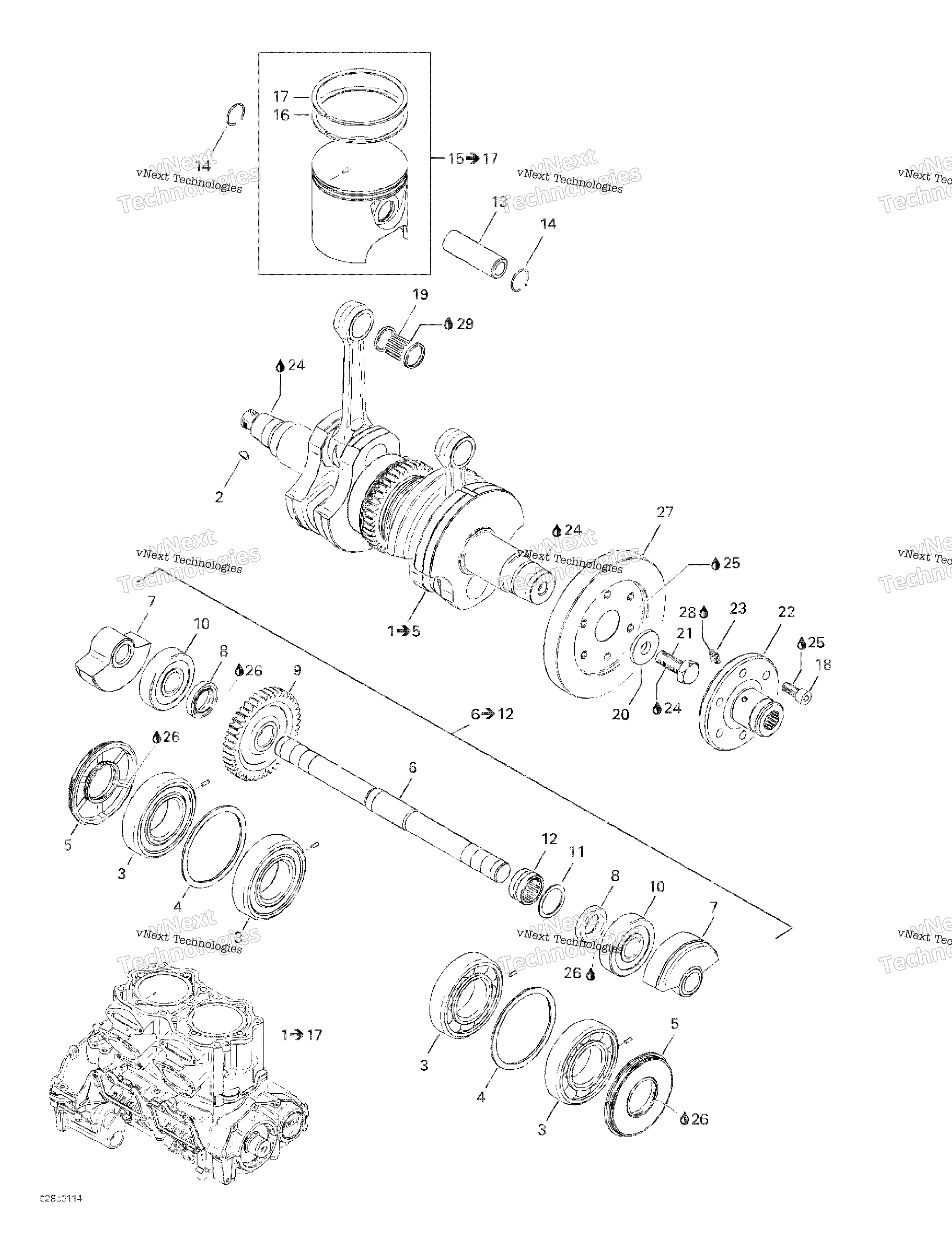 Коленчатый вал And Pistons