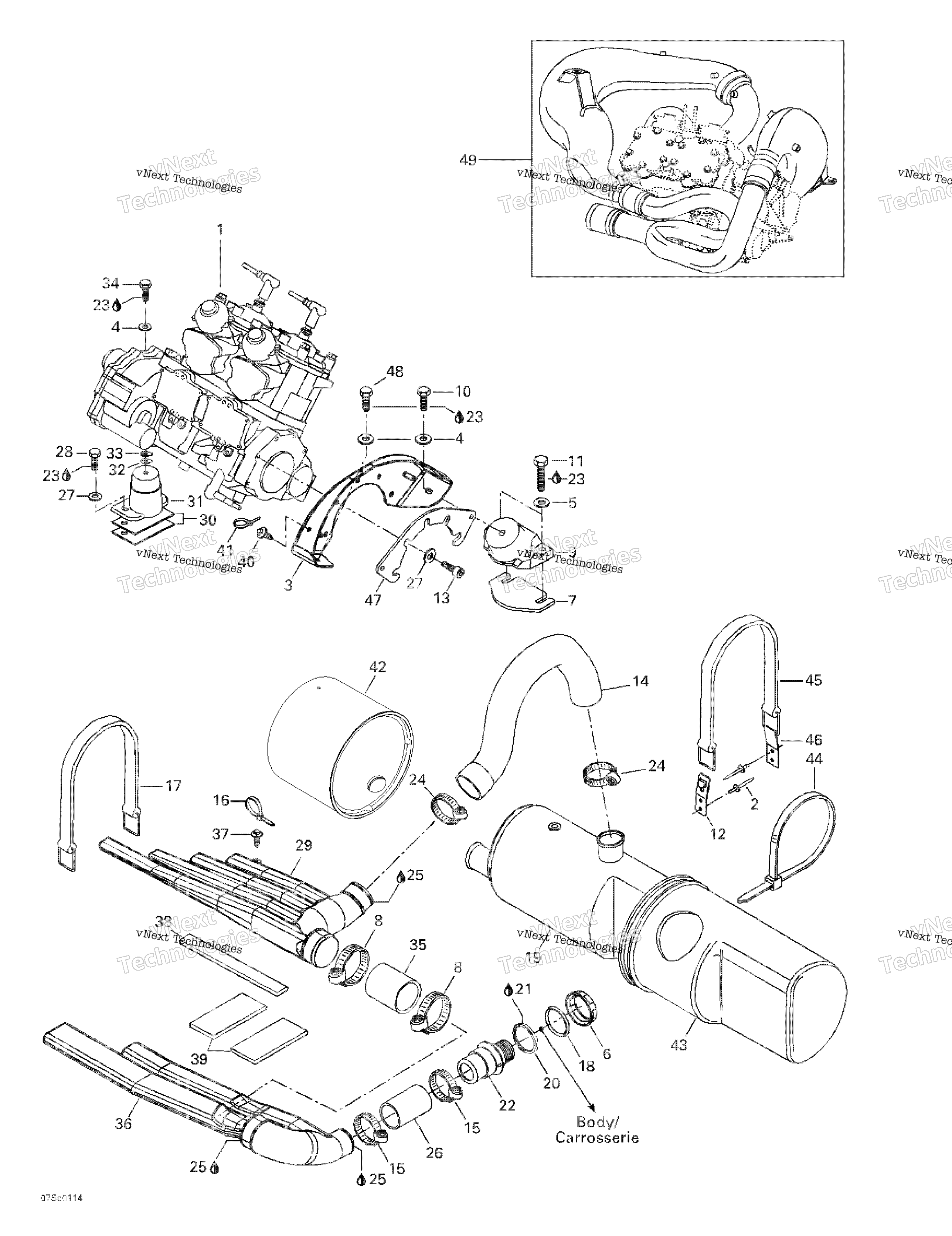 Двигатель Support And Muffler