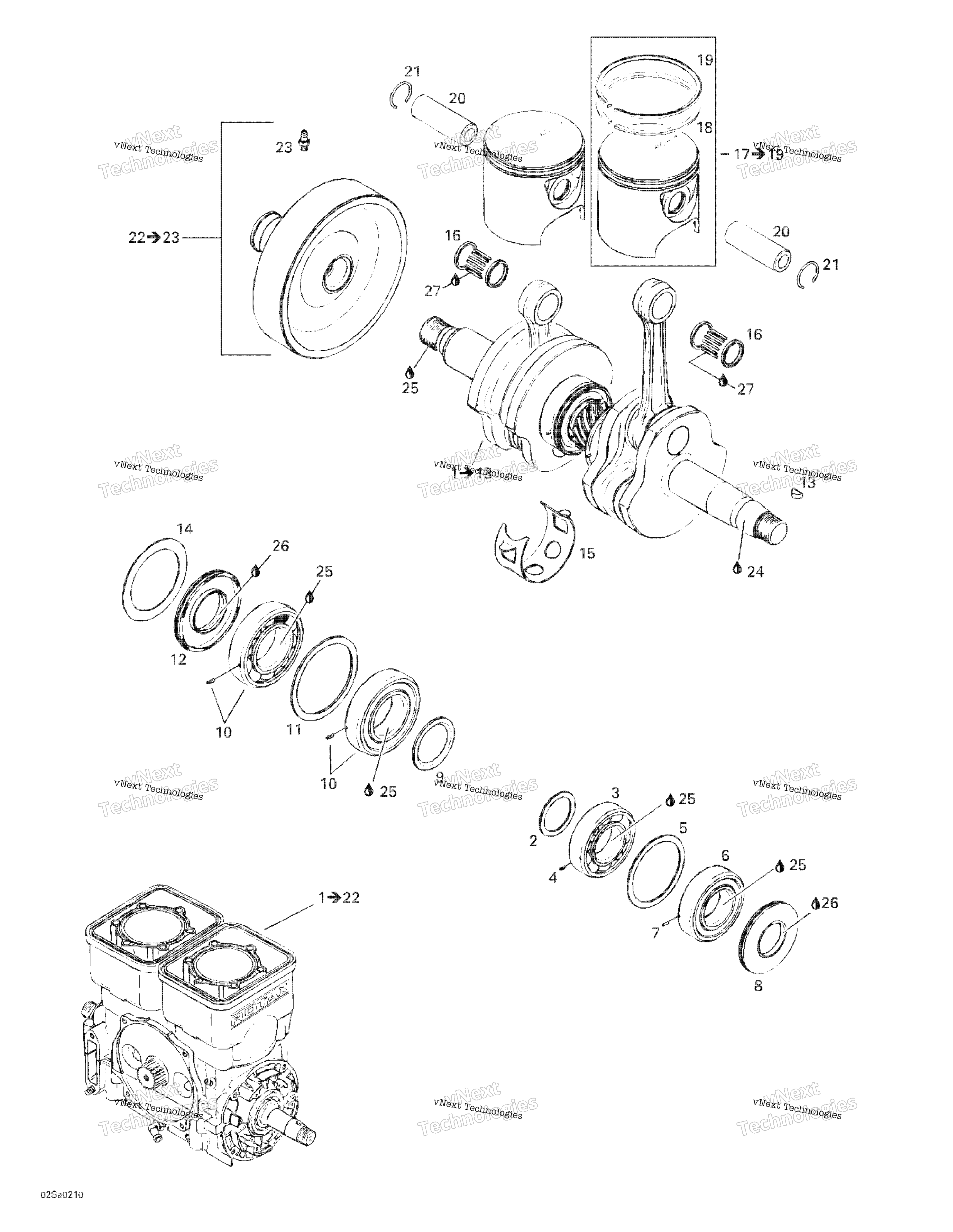 Коленчатый вал And Pistons