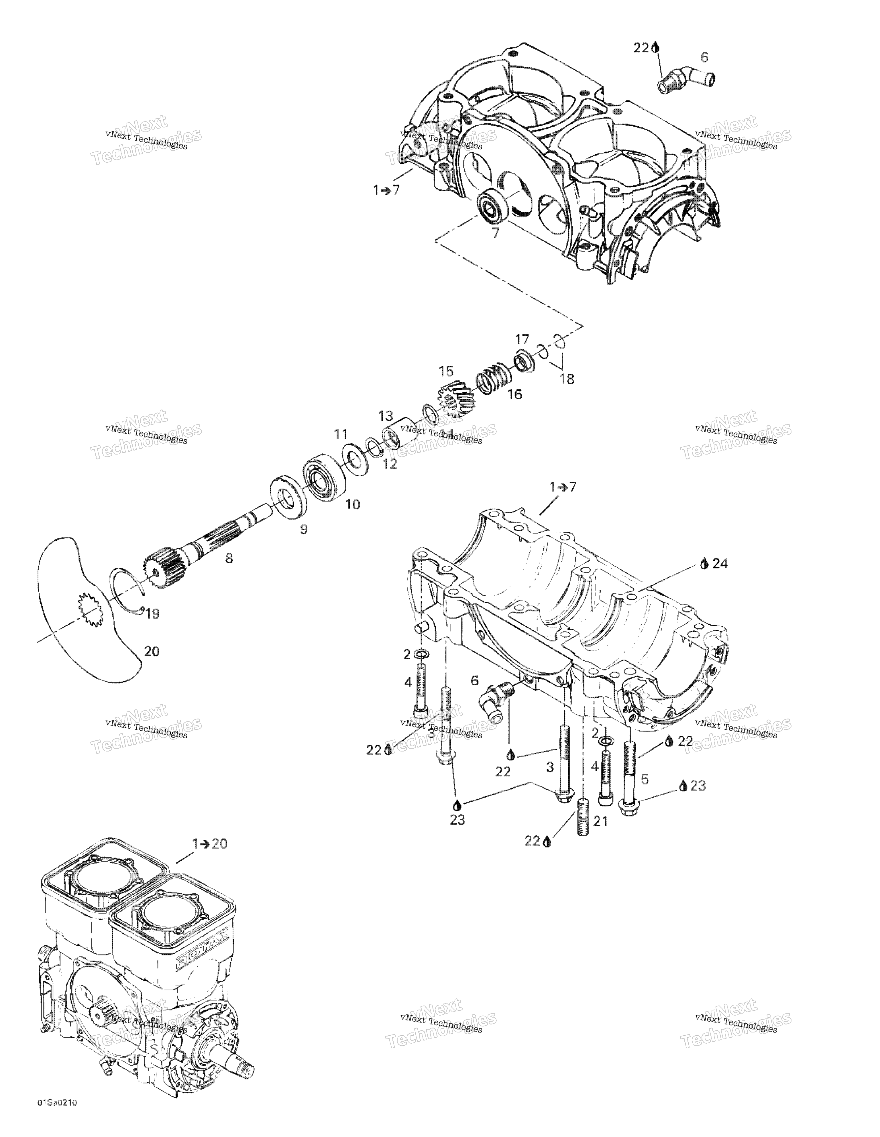 Crankcase, Rotary Valve