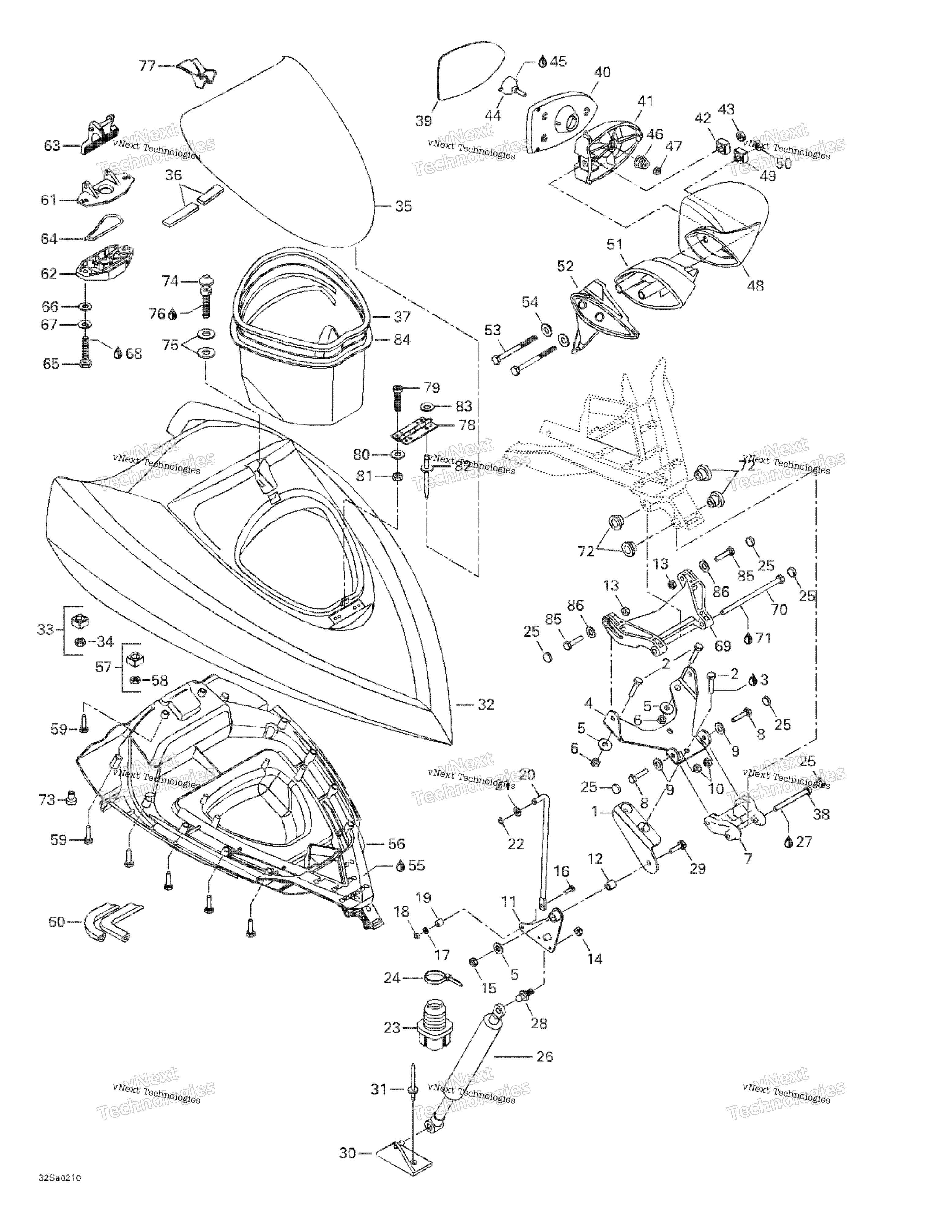 Передняя часть Storage Compartment