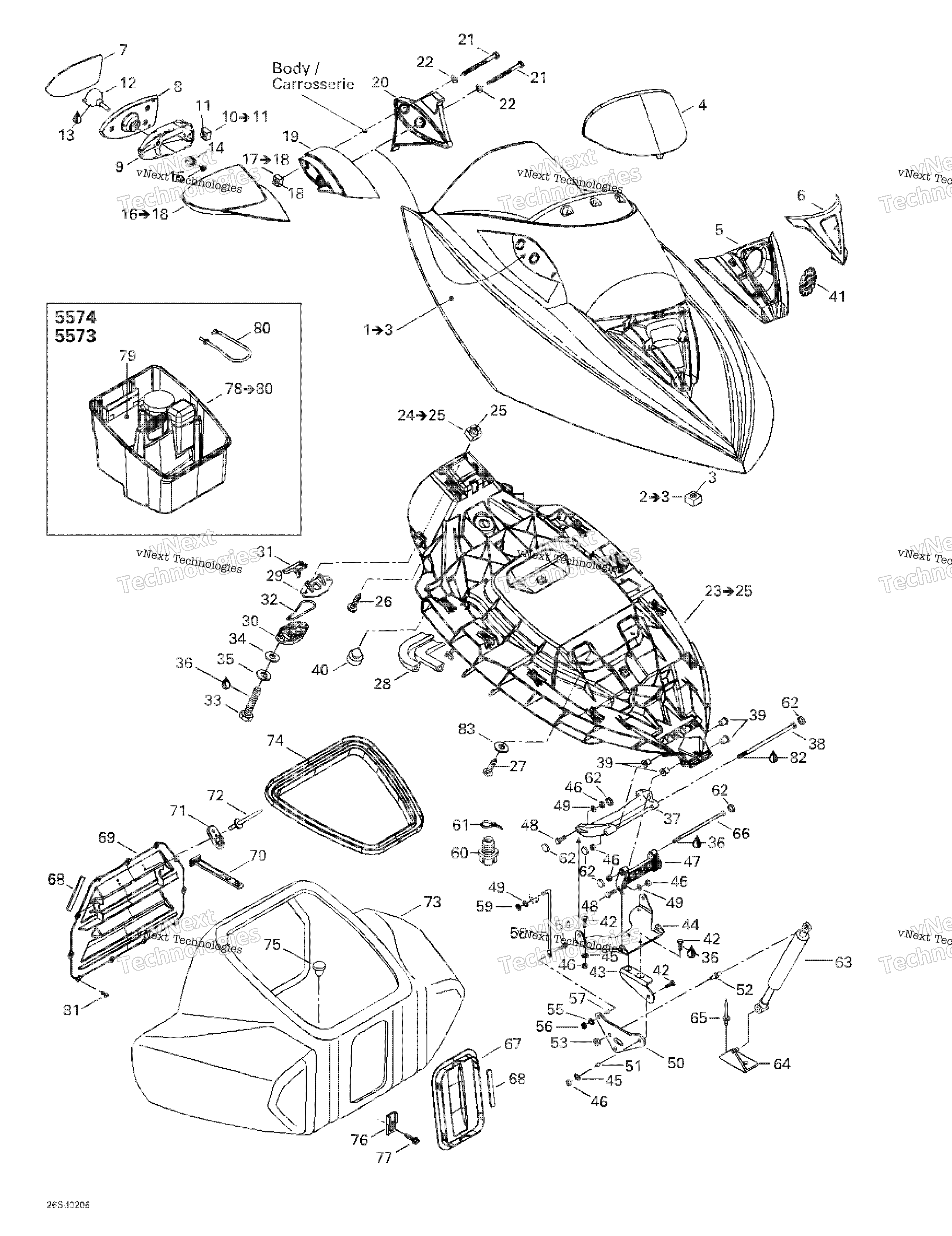 Передняя часть Storage Compartment
