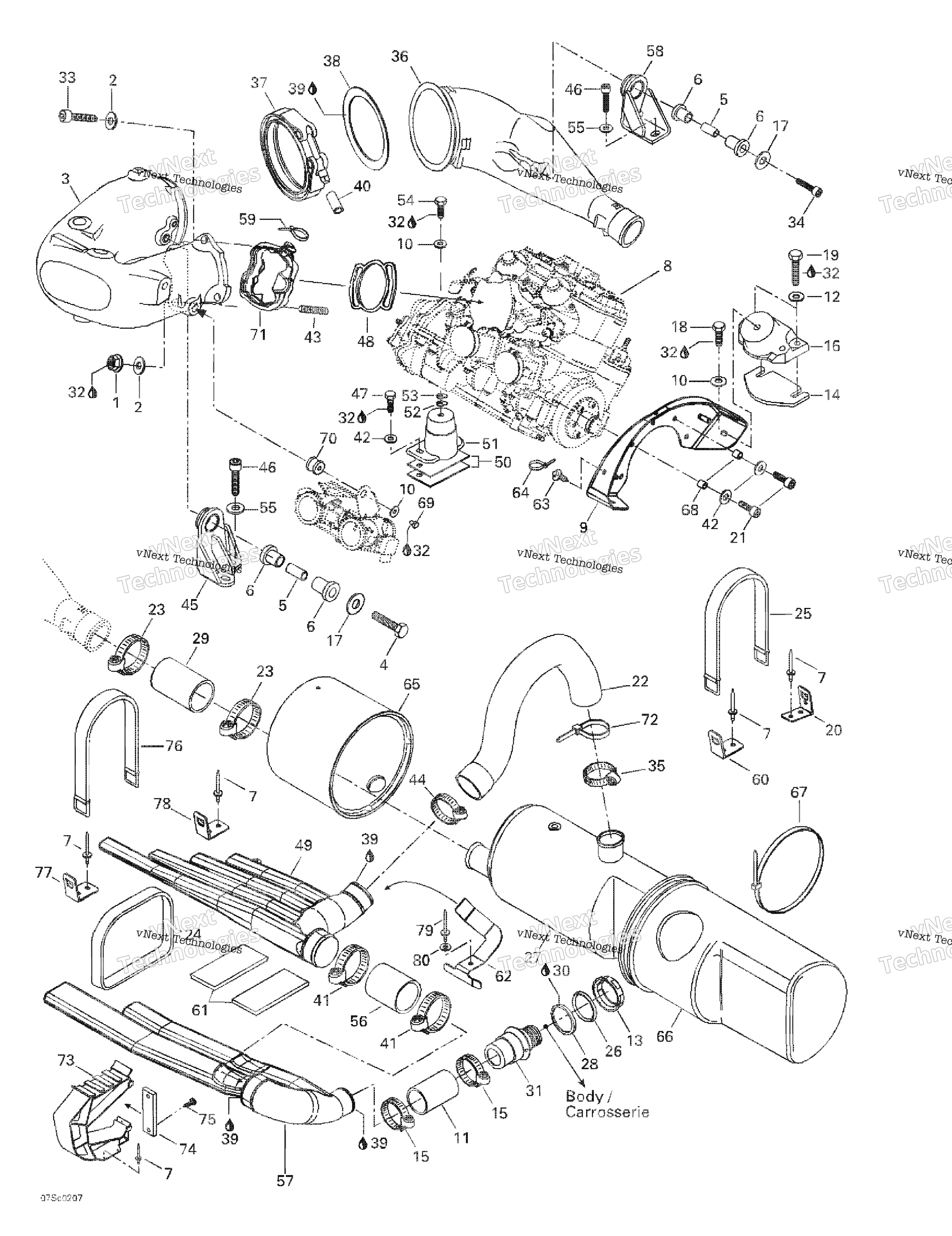 Двигатель Support And Muffler