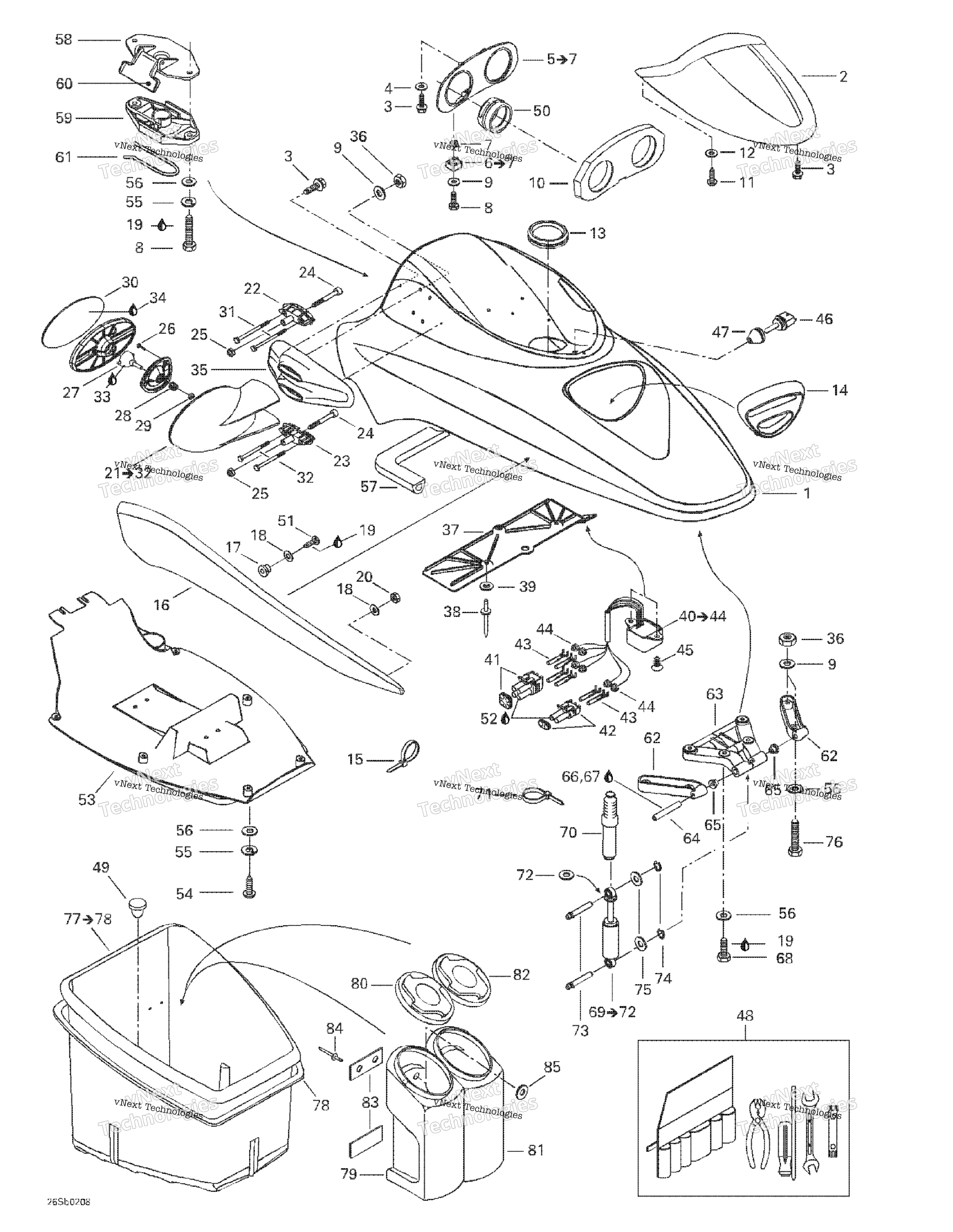 Передняя часть Storage Compartment